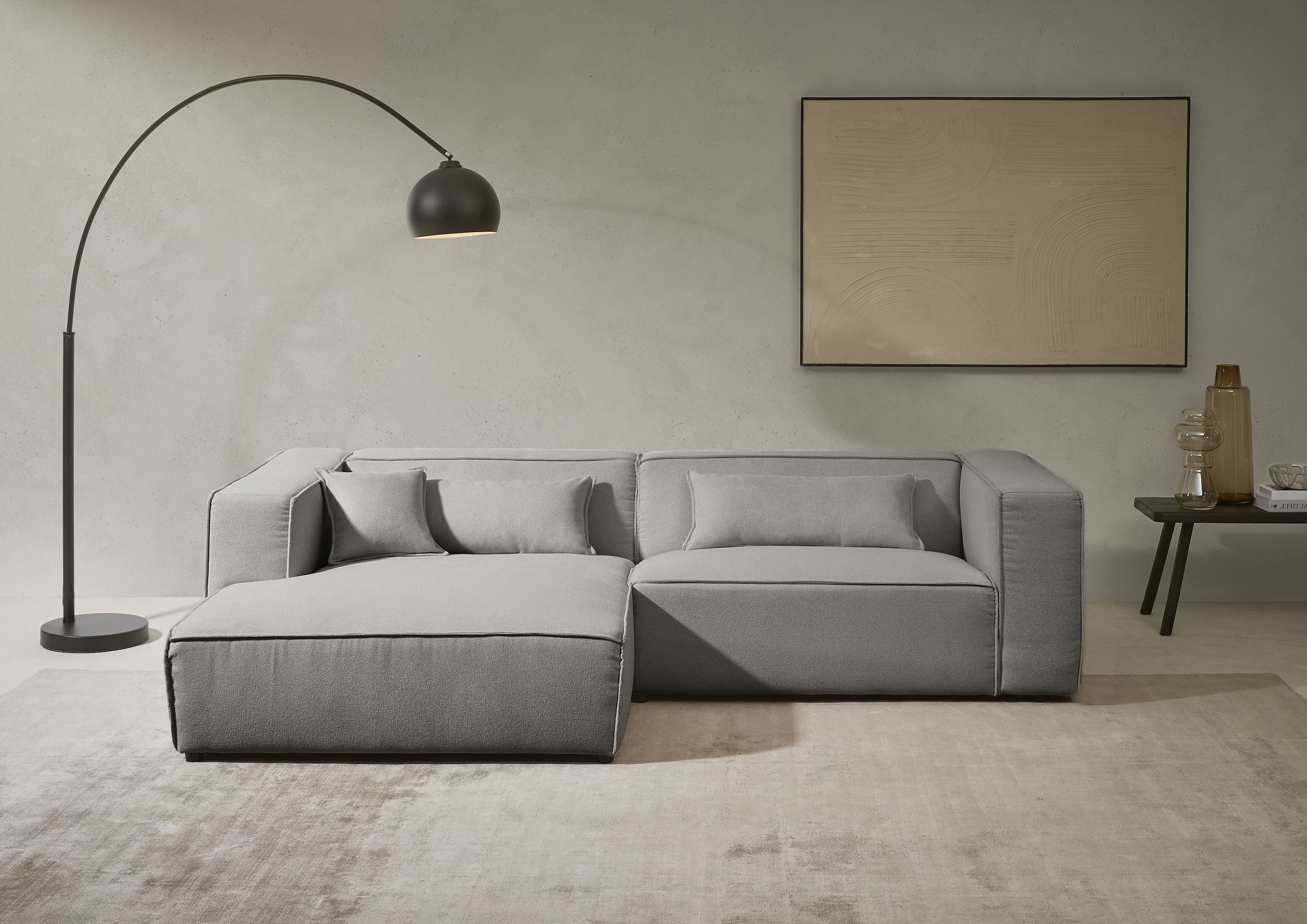 LeGer Home by Lena Gercke Ecksofa »PIARA mit Kedernaht, Cord, Leinenoptik o günstig online kaufen