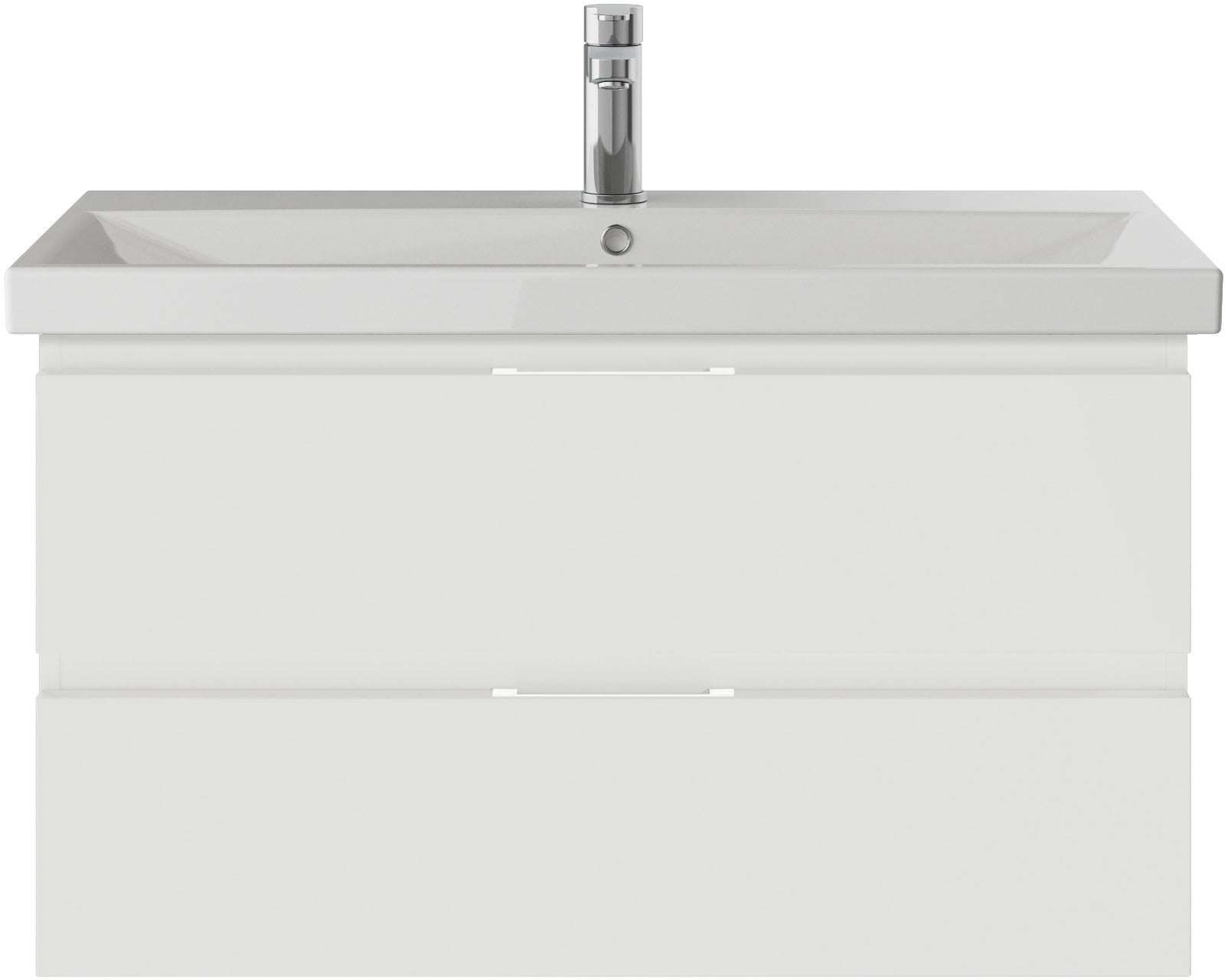 Saphir Badmöbel-Set »Serie 4035 2-teilig, Keramikwaschtisch mit LED-Spiegelschrank«, (Set), 90 cm breit, inkl. Türdämpfer, 2 Schubladen, 3 Türen, 6 Einlegeböden