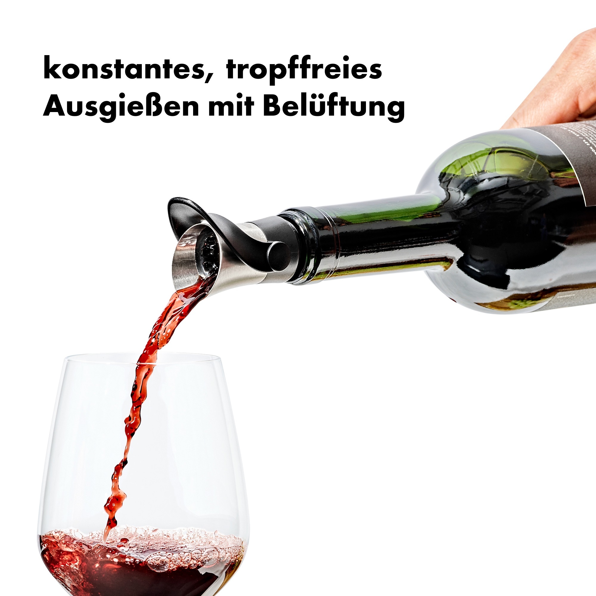OXO SteeL Flaschenausgießer »Weinverschluss und Ausgießer aus Stahl«