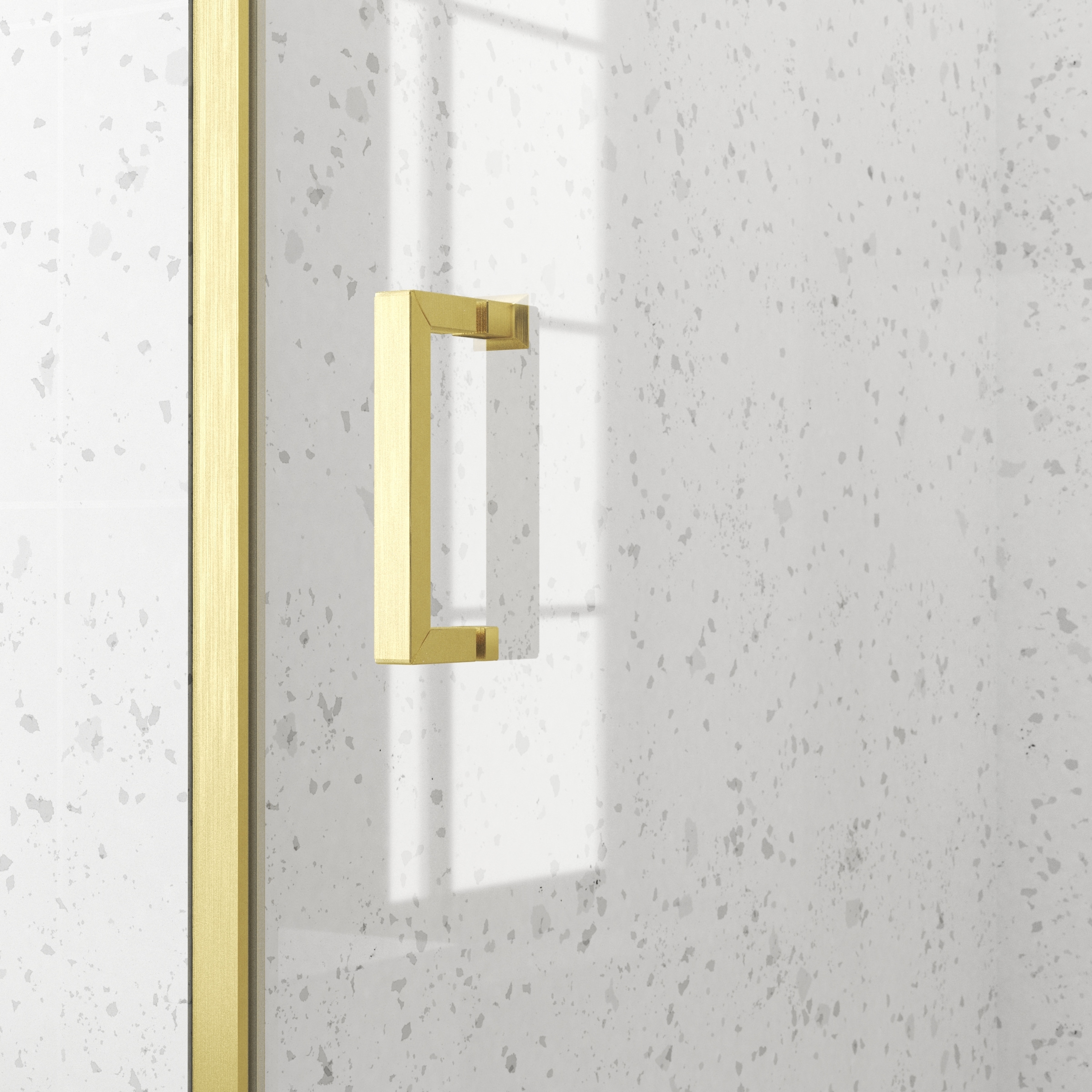 Marwell Walk-in-Dusche »Golden Stage«, Schiebetür mit Öffnungsbreite 49 cm, goldene Aluminiumprofile