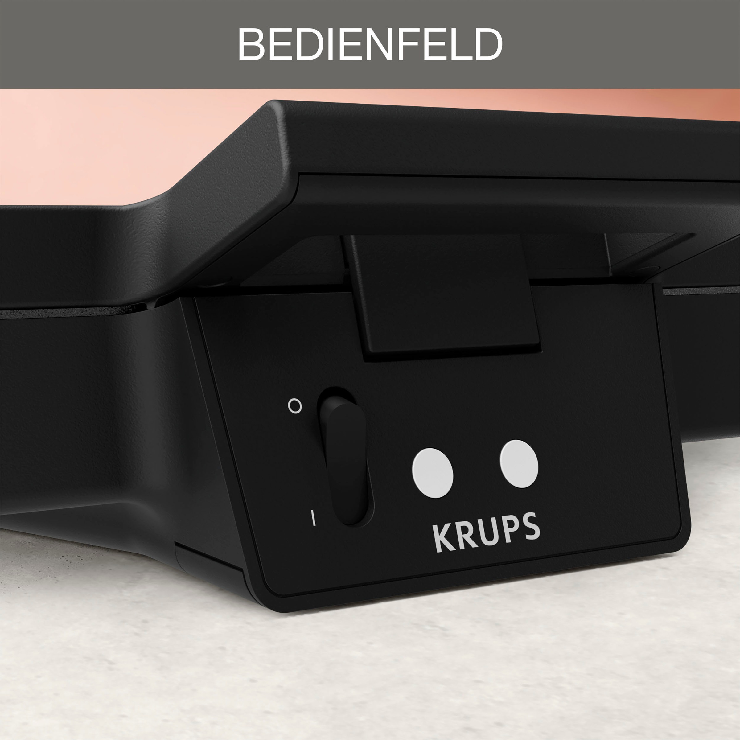 Krups Waffeleisen »FDK252«, 850 W, 2 dicke Waffeln, Antihaftbeschichtung, tiefe Platten