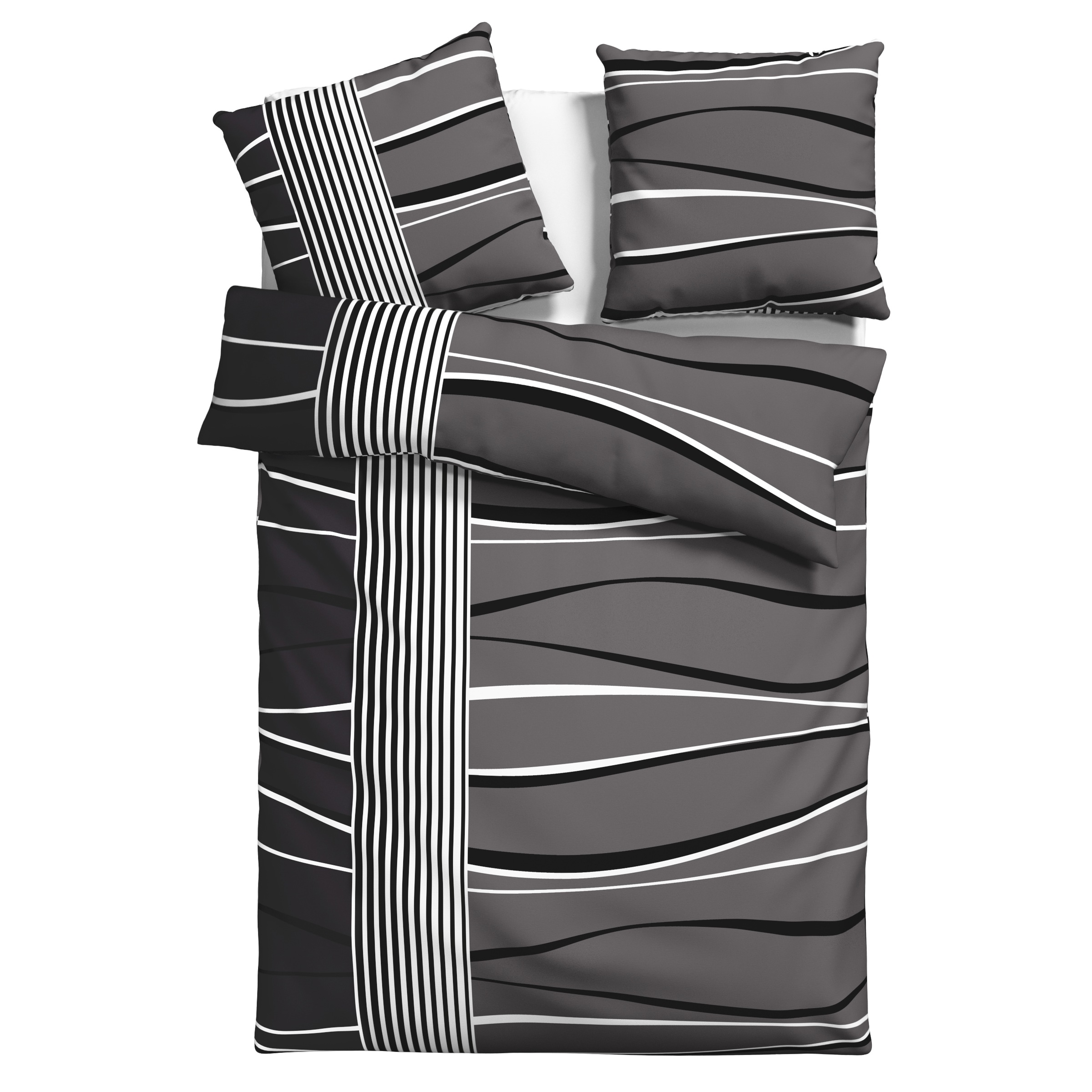 my home Bettwäsche "Renu in Gr. 135x200 oder 155x220 cm" 2 Stk. tlg. Bettwä günstig online kaufen