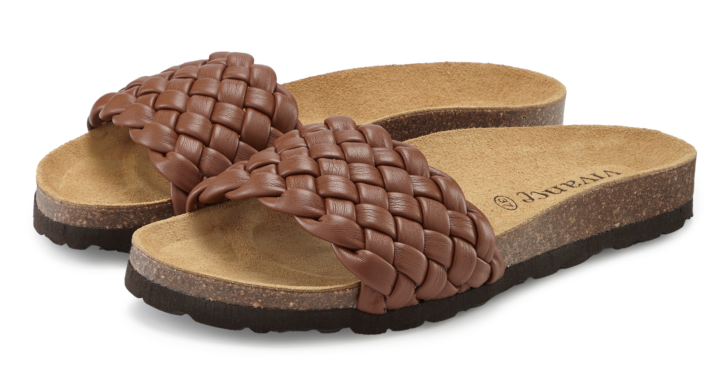 Vivance Pantolette »Mule, Sandale, offener Schuh, Sommerschuh,«  NEU mit komfortablem Korkfußbett & weicher Innensohle aus Leder