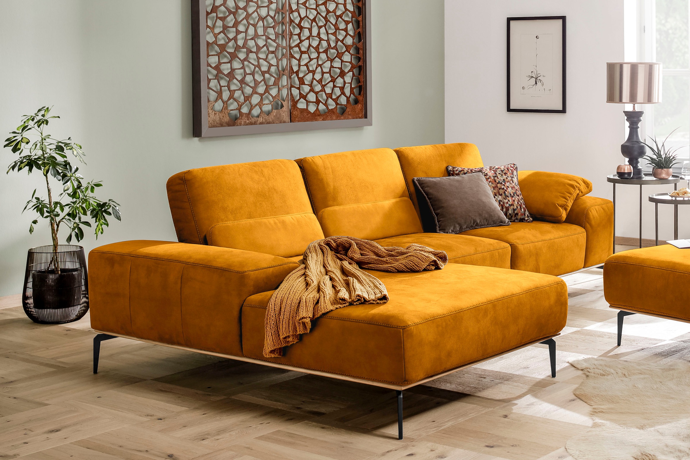 W.SCHILLIG Ecksofa "run, Designsofa mit tollem Sitzkomfort, bequem, L-Form" günstig online kaufen
