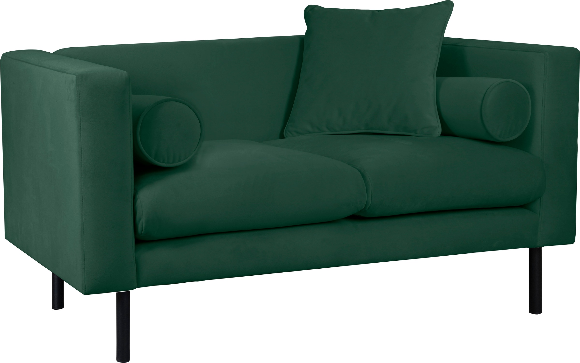 Guido Maria Kretschmer Home&Living 2-Sitzer »Lillibeth Designsofa mit Wellenunterfederung, Maße B/T/H: 155/74/83 cm«, Zierkissen als Wendekissen, in Samtoptik oder Cord