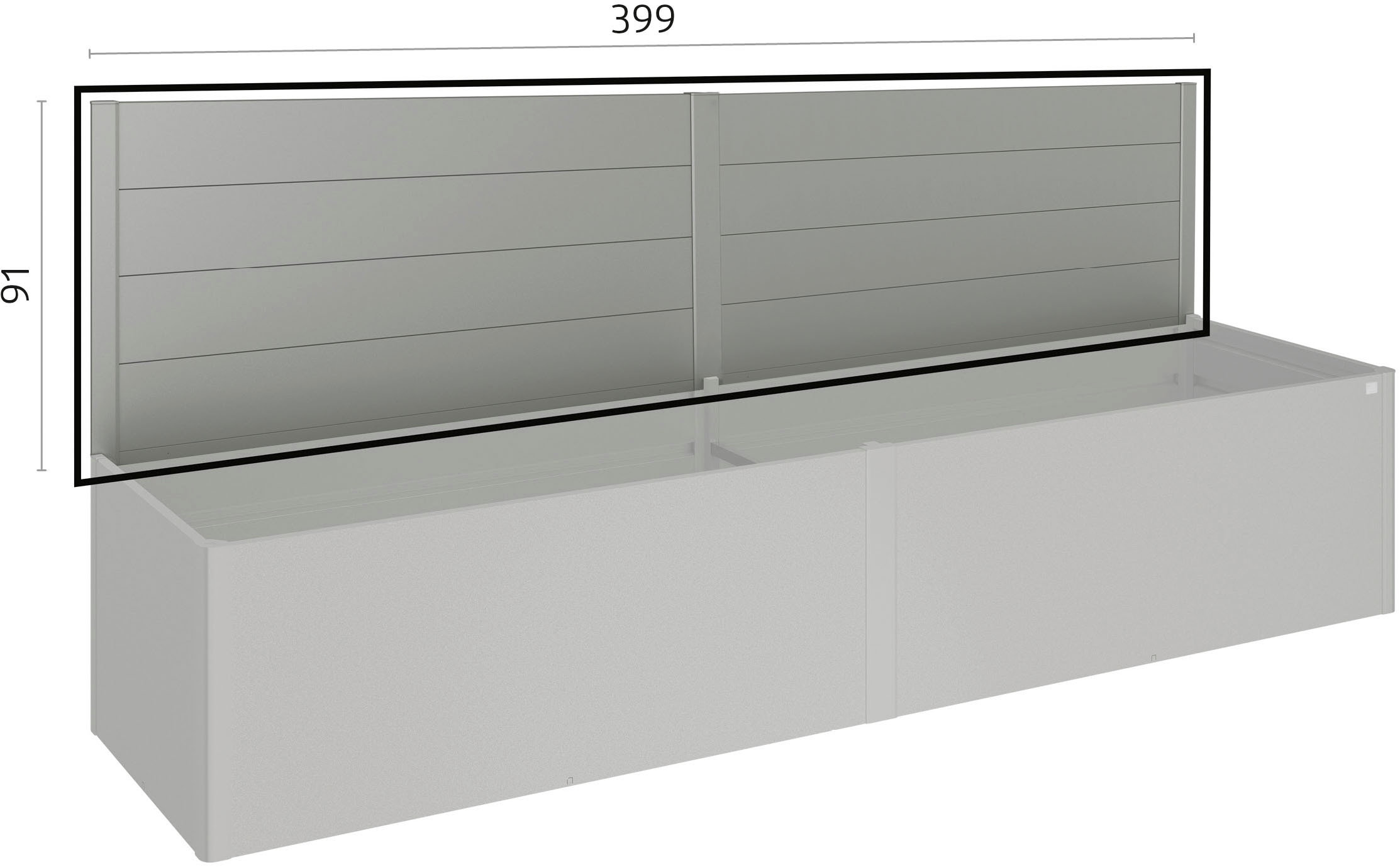 Biohort Sichtschutzelement »für Hochbeet 4x1«, aus Stahl