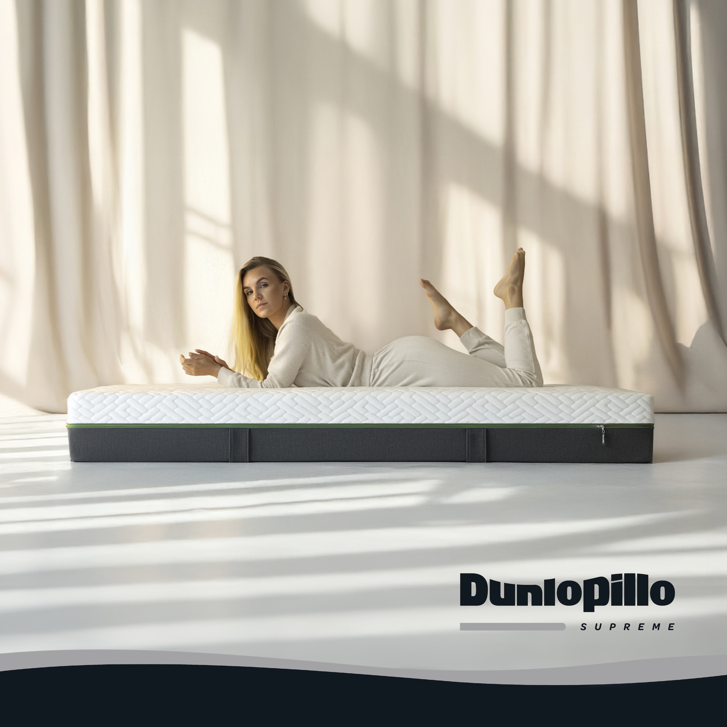Dunlopillo Taschenfederkernmatratze »Dunlopillo Supreme T, Matratze 90x200, 140x200 cm, Made in Germany« 25 cm hoch 1.000 Federn 1 Stk. tlg. Temperaturunabhängige Aquagelplatte, 1000 Federn (bei 100x200 cm)