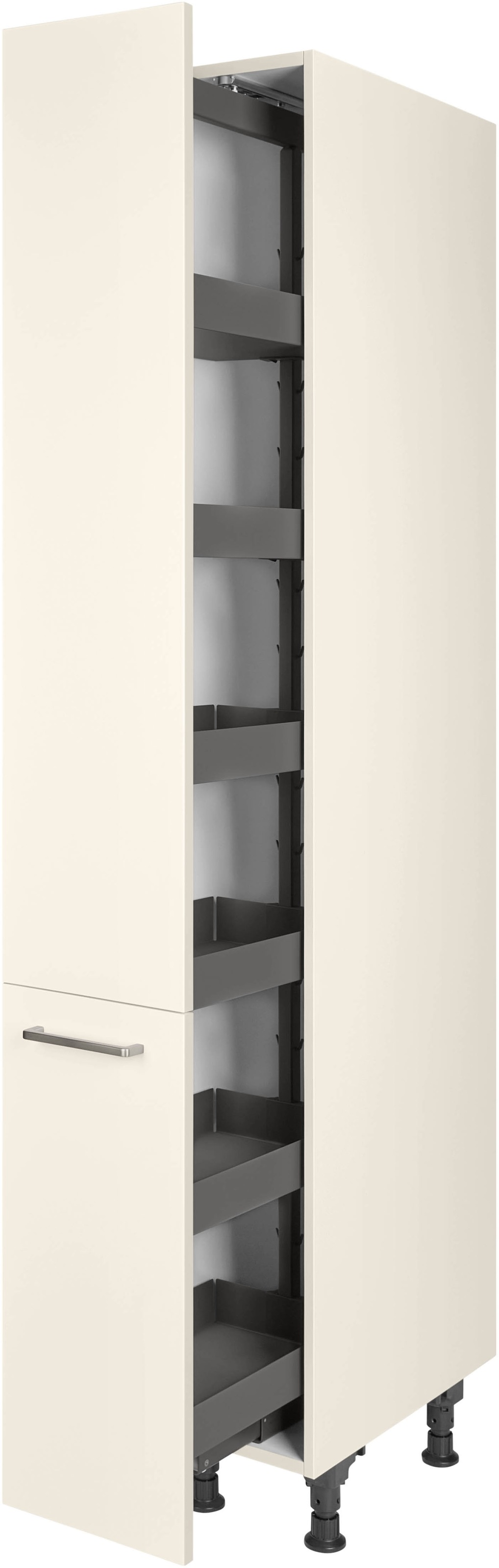 nobilia® Apothekerschrank »"Touch", mit 5 Einhängekörben, Breite 30 cm, Höhe 216,6 cm,« vormontiert, Ein- und Auszugsdämpfung SoftStoppPro