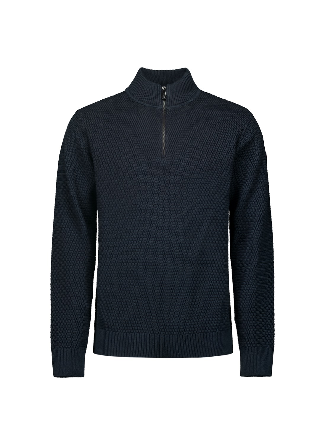 NO EXCESS Rollkragenpullover »No Excess Halber Reißverschluss Pullover Melange«