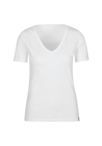 T-Shirt »TRIGEMA V-Shirt aus Baumwolle/Elastan«