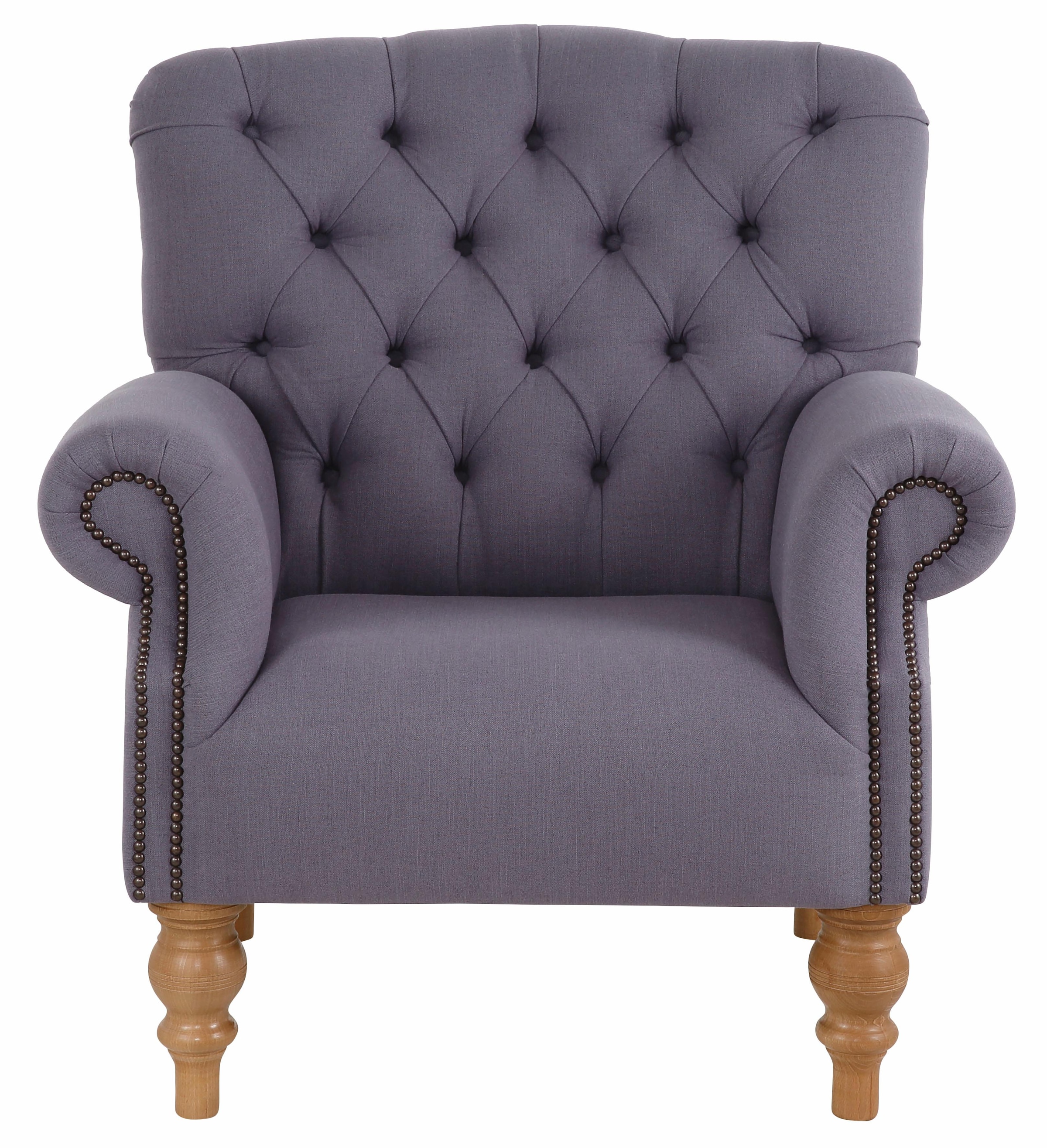 Home affaire Sessel »Lord«, mit echter Chesterfield-Knopfheftung und Ziernägeln