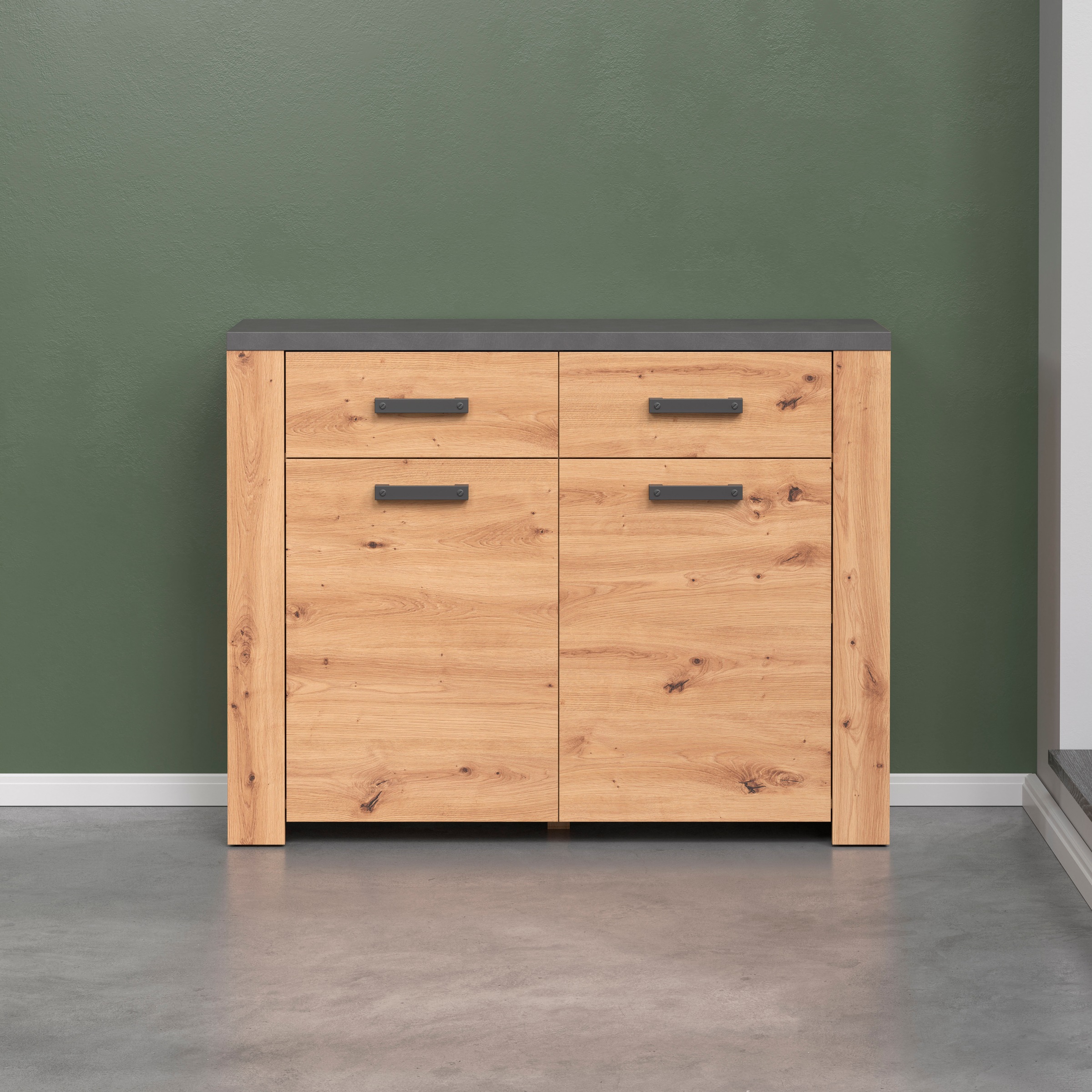 Home affaire Kommode »Ambres« 1 Stk. tlg. Kommode mit 2 Türen & 2 Schublade günstig online kaufen