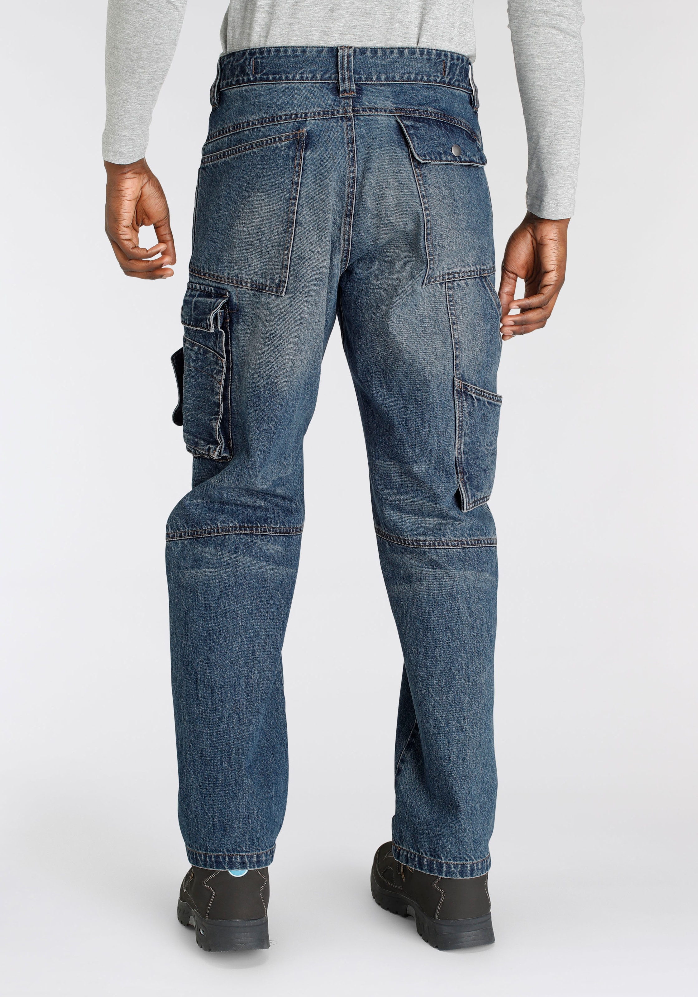 mit Jeans«, Taschen (aus Northern 100% 9 Arbeitshose Bund, comfort robuster dehnbarem online praktischen Baumwolle, Country mit fit), bestellen Jeansstoff, »Multipocket