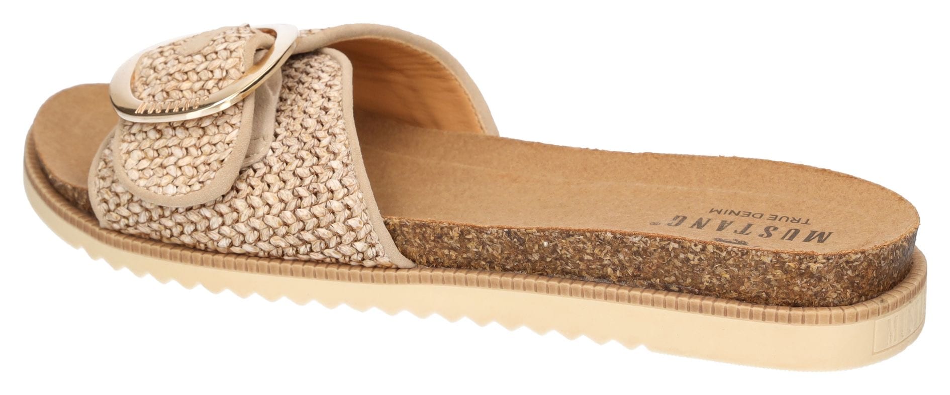 Mustang Shoes Pantolette  , Flats, Sommerschuh, Sandale in Flechtoptik