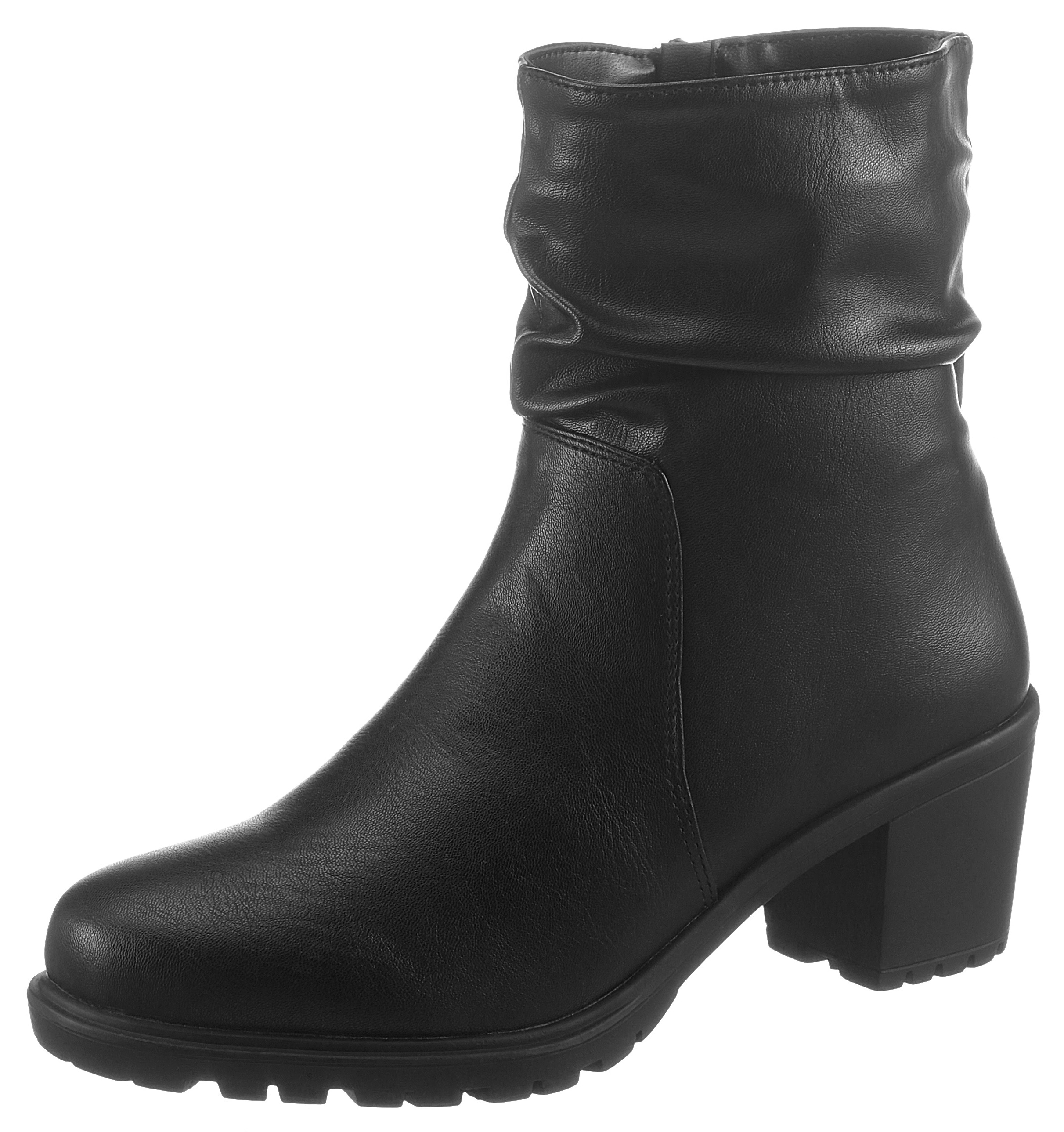 Stiefelette, mit gerafftem Schaft