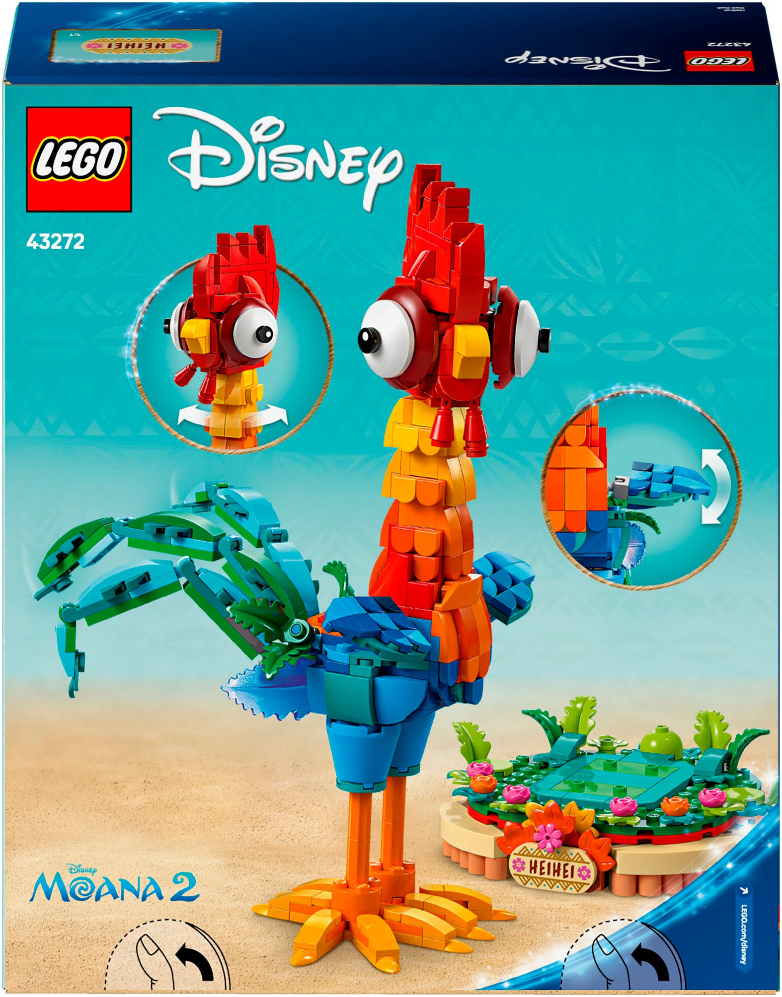 LEGO® Konstruktionsspielsteine »Heihei (43272), LEGO® Disney Princess«, (566 St.), Made in Europe