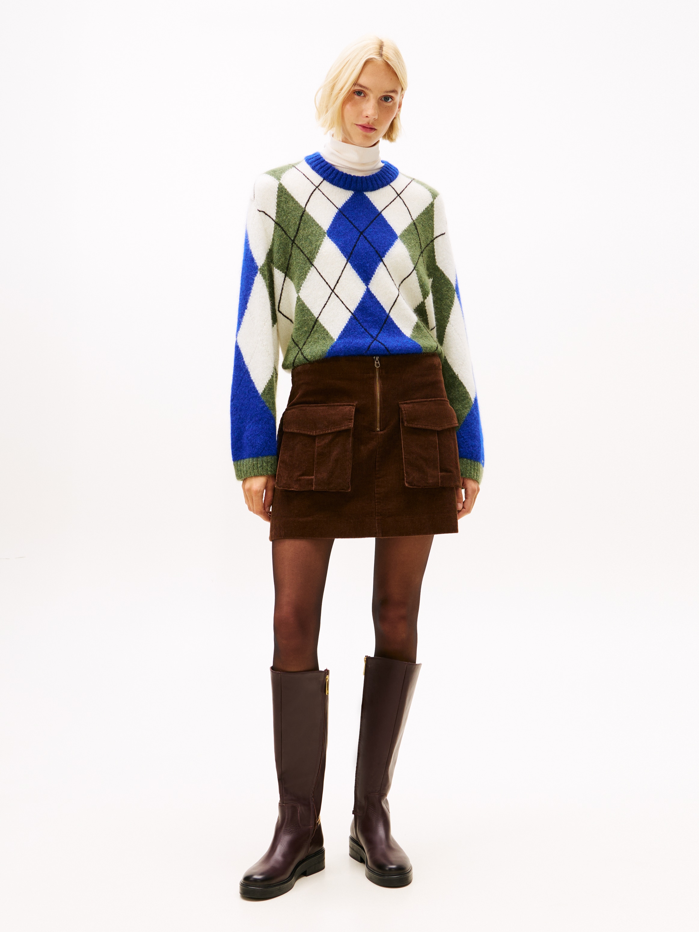 Tommy Hilfiger Strickpullover »ALPACA BLEND ARGYLE C-NK LS SWT«