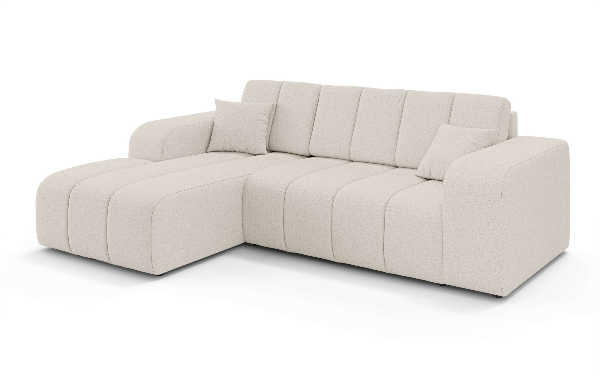 INOSIGN Ecksofa »CASSY L-Form, Schlafsofa mit Bettkasten, Maße B/T/H: 245/165/88 cm«, mit 2 Rückenkissen, Recamiere rechts oder links bestellbar