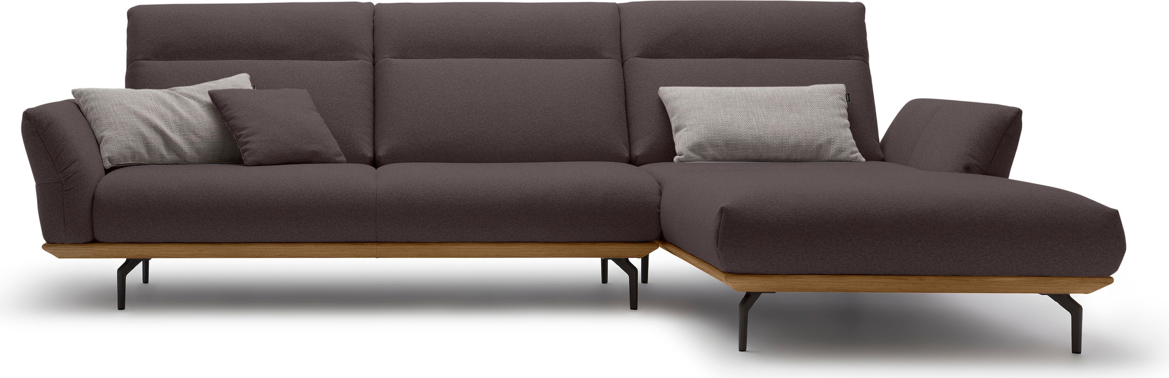 Creation BY ROLF BENZ Ecksofa »CR.460«, Sockel in Nussbaum, Winkelfüße in U günstig online kaufen