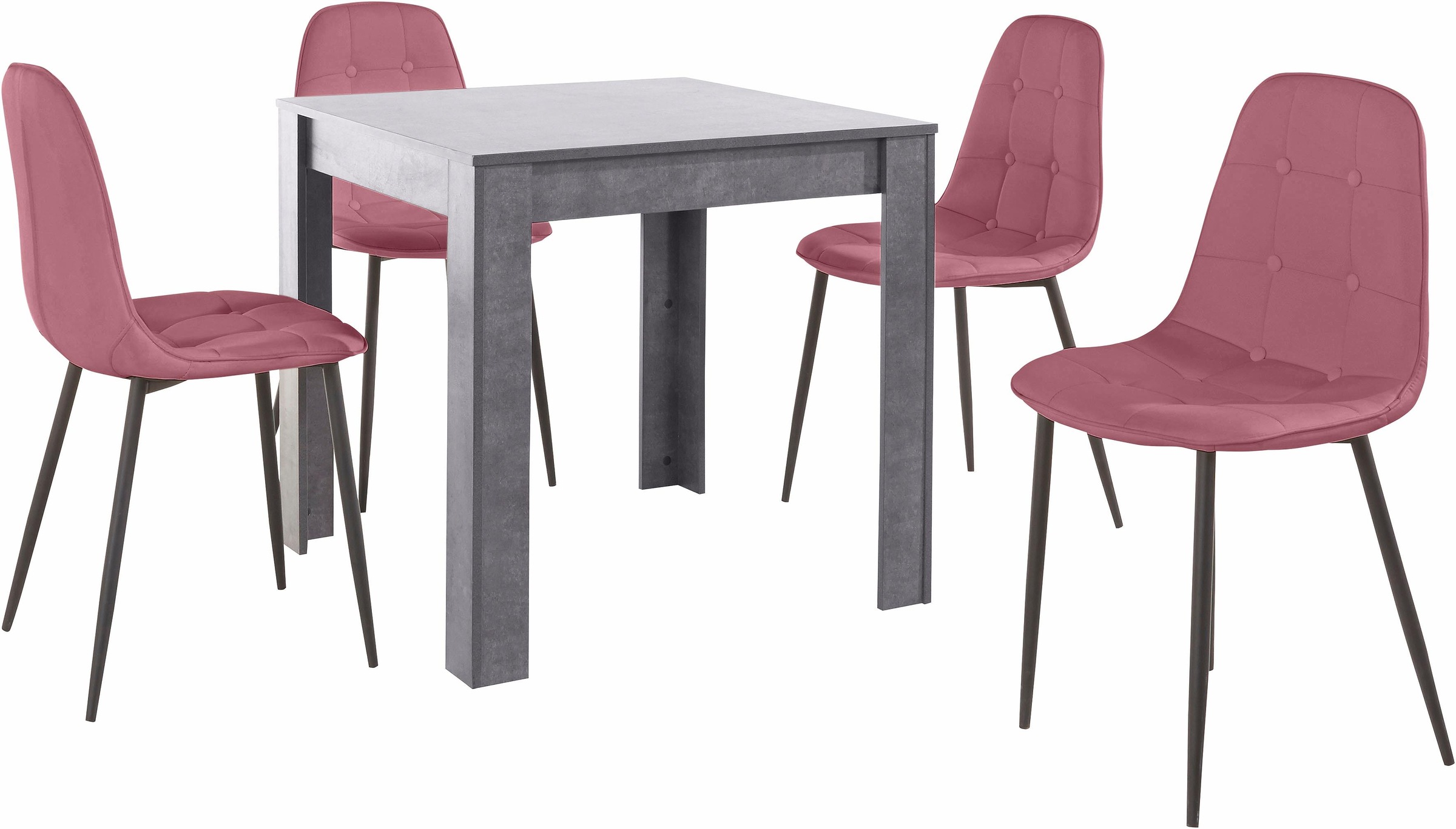INOSIGN Essgruppe Set, 5 Stk. tlg. mit Esstisch 80 cm breit günstig online kaufen