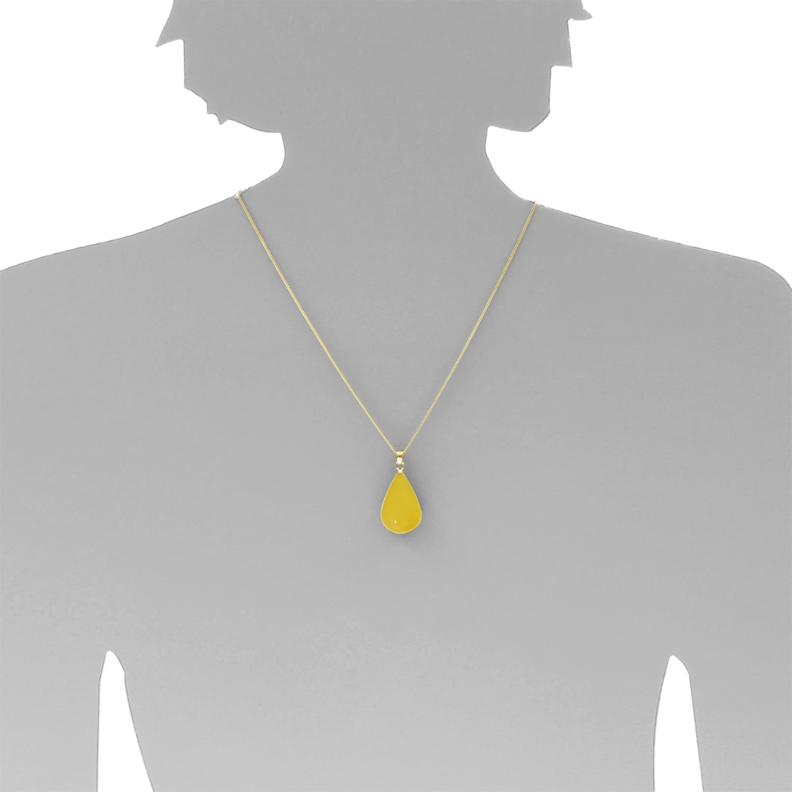 OSTSEE-SCHMUCK Kettenanhänger »Ostsee-Schmuck Anhänger Tropfen ca. 26 mm lang - Gold 333/000«, (1 tlg.)