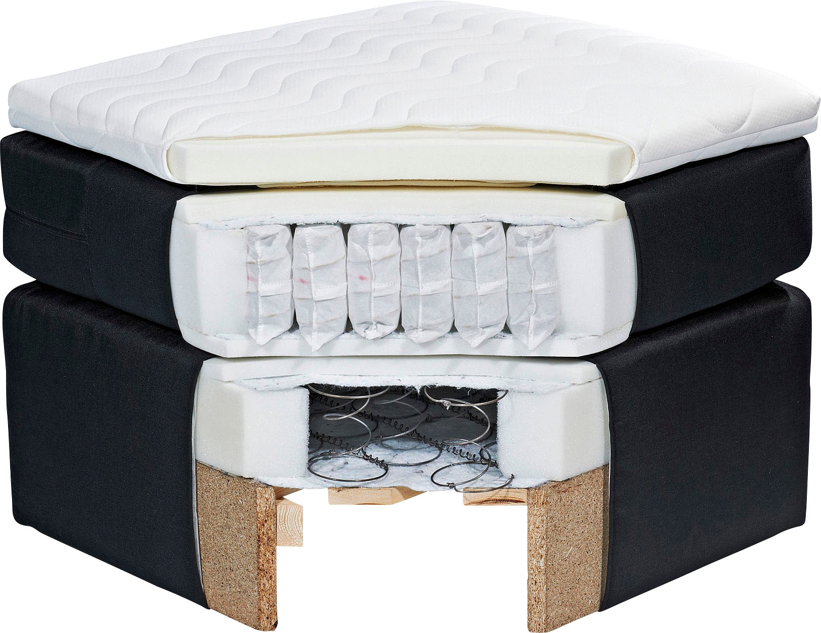 ED EXCITING DESIGN Boxspringbett »Luzern«, inkl. Bettkasten