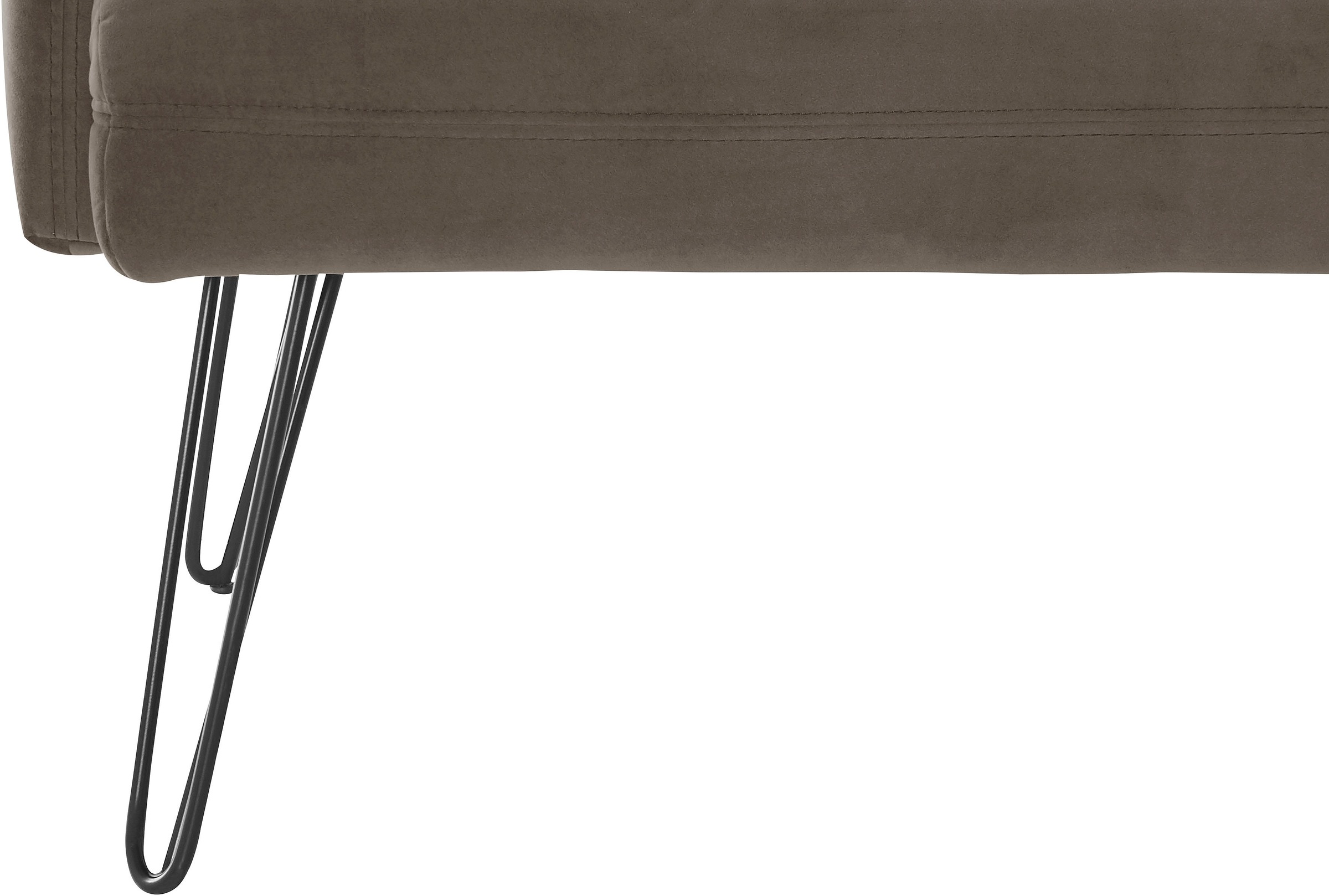 exxpo - sofa fashion Eckbank »Doppio, Chesterfield Optik, komfortabel und bequem, hohe Designfüße«, Frei im Raum stellbar