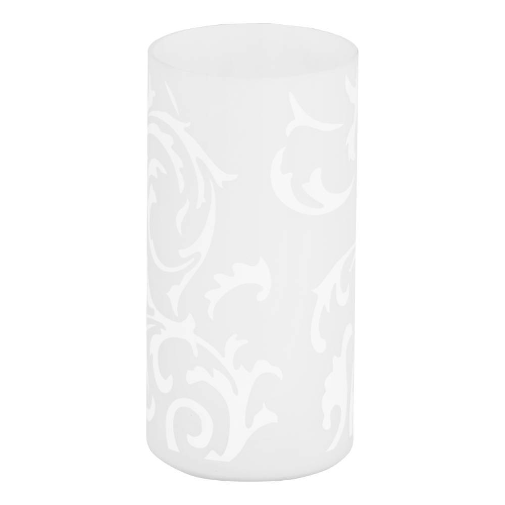 EGLO Tischleuchte »GEO Tischlampe, opalmattes Glas mit floralem Muster, Schalter am Kabel«, 1 flammig, Leuchtmittel E14 | Leuchtmittel wechselbar-ohne Leuchtmittel, Nachttischlampe, Deko-Leuchte, Schlafzimmer, 165cm Kabel, 20x10cm