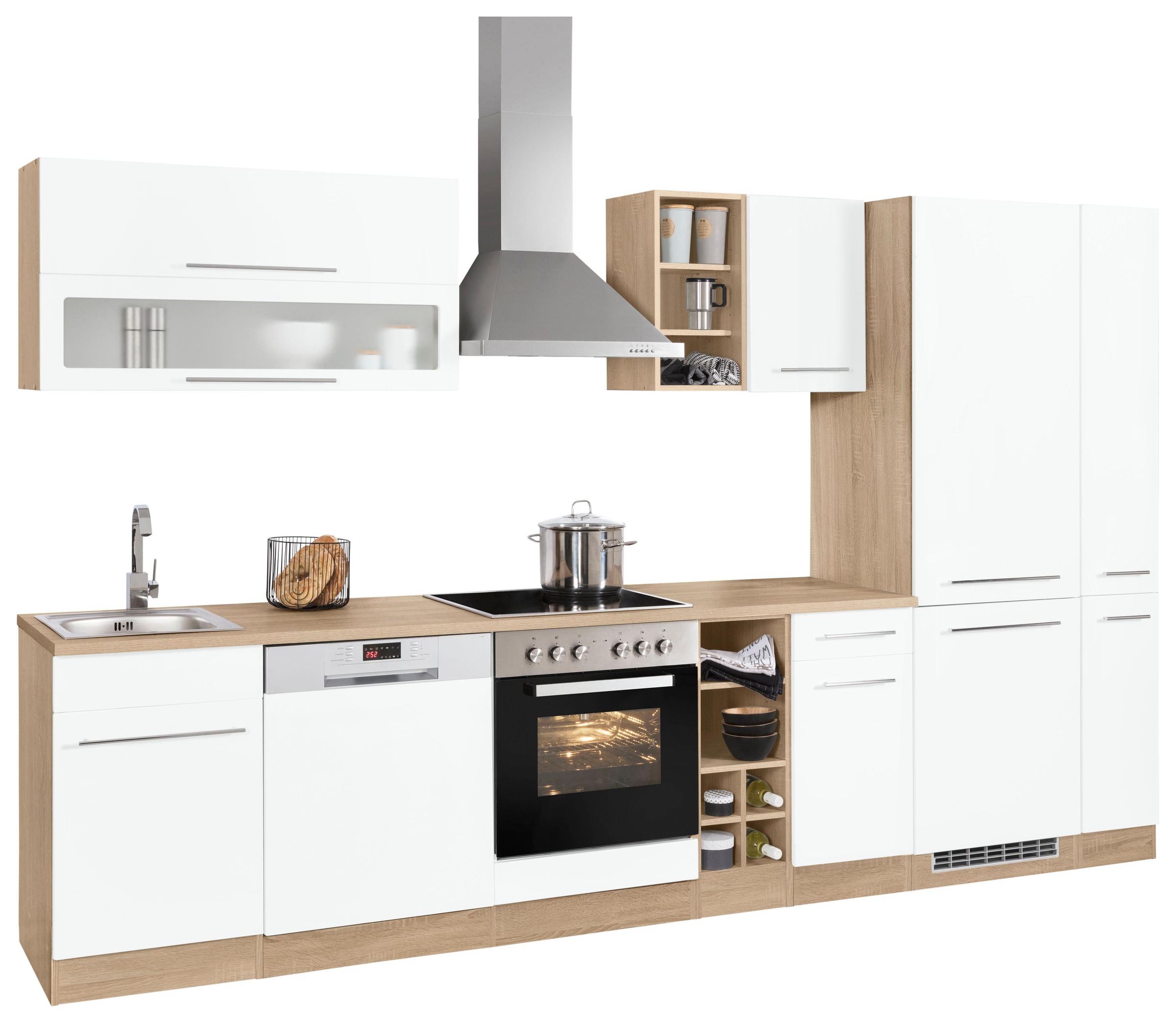 KOCHSTATION Küchenzeile »KS-Eton«, mit E-Geräten, Breite 330 cm günstig online kaufen