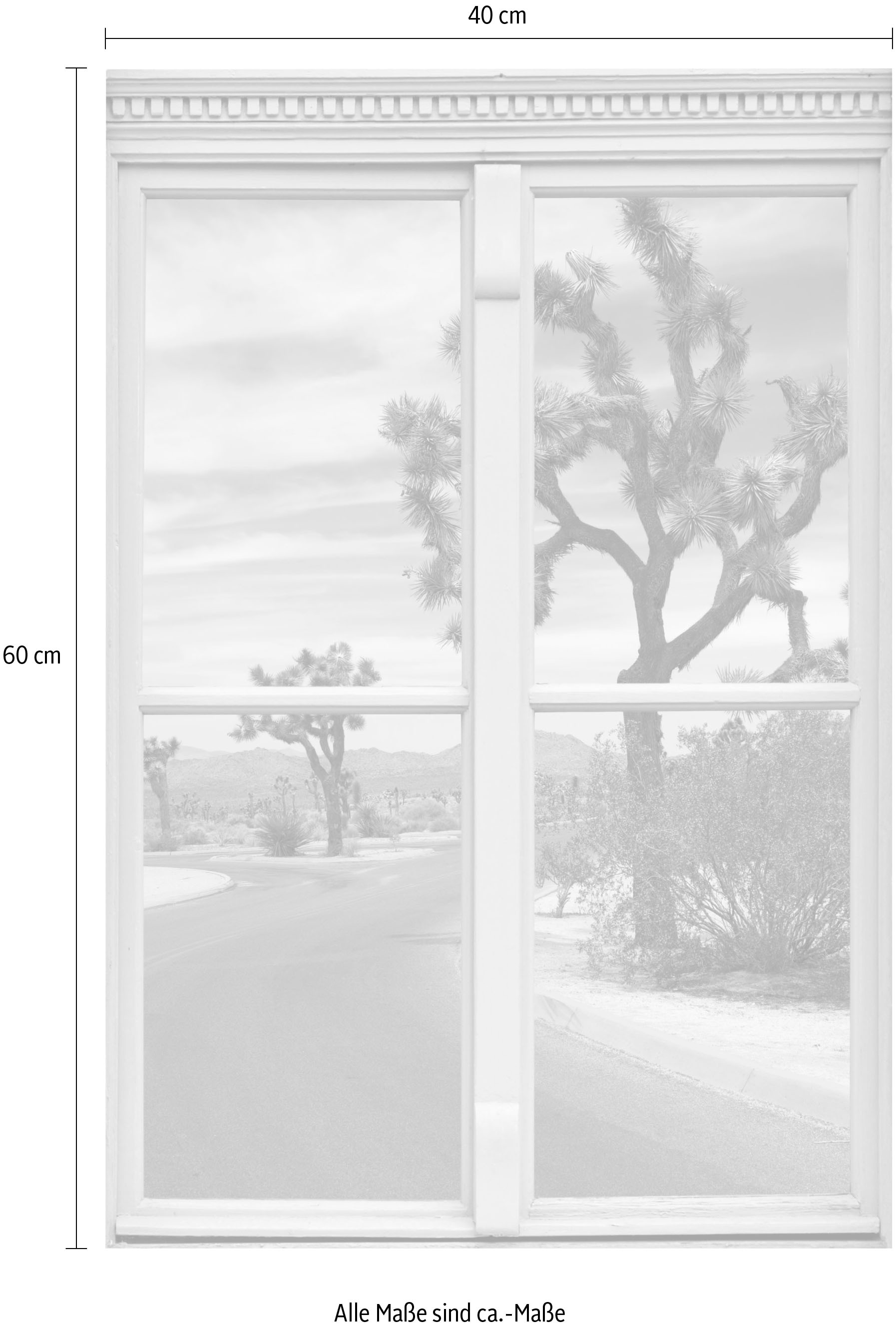 queence Wandsticker »Landstraße«, Wandsticker, Wandbild, selbstklebend, 3D, Fenster