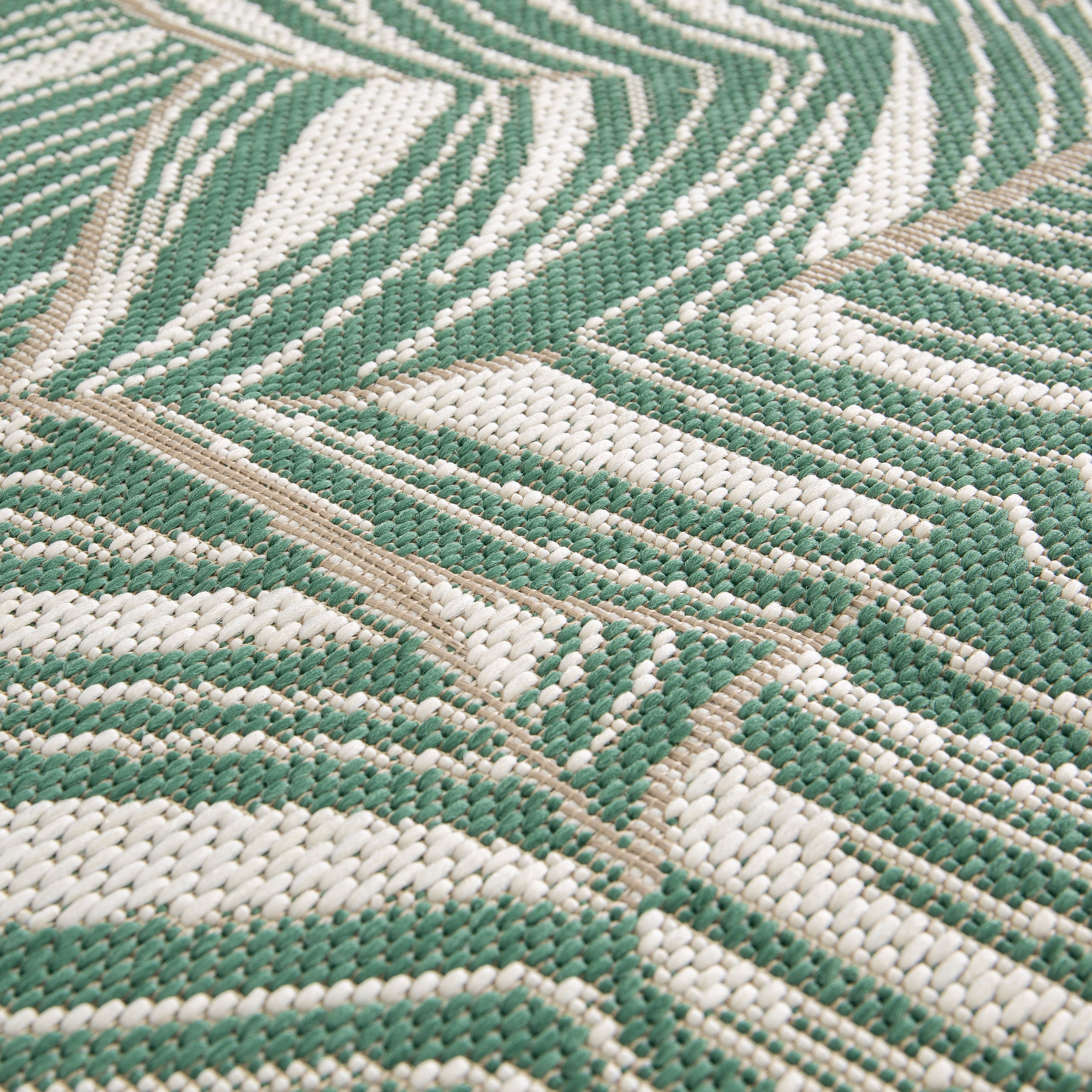 Primaflor-Ideen in Textil Teppich »Outdoorteppich PARADISE - Leaves«, rechteckig, 4 mm Höhe, Flachgewebe, Palmblätter, In- und Outdoor geeignet, wasserfest