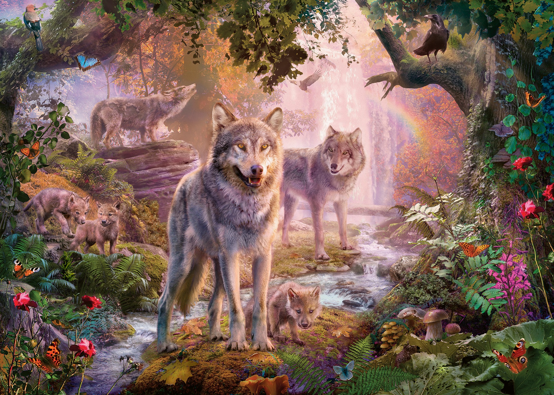 Ravensburger Puzzle »Wolfsfamilie im Sommer«, Made in Germany