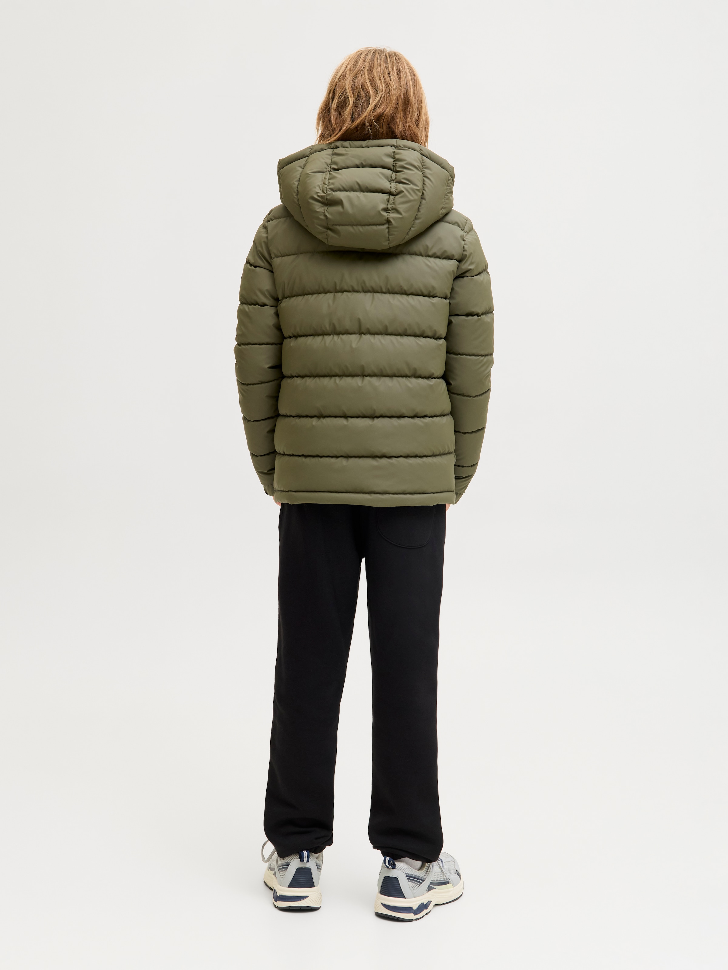 Jack & Jones Junior Steppjacke »JCOPOINT PU PUFFER JACKET BF JNR« mit Kapuze