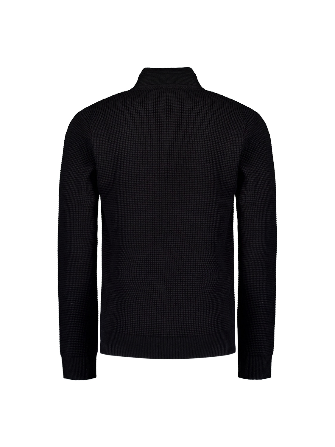 NO EXCESS Rollkragenpullover »No Excess Jacquard-Pullover mit halbem Reißverschluss«