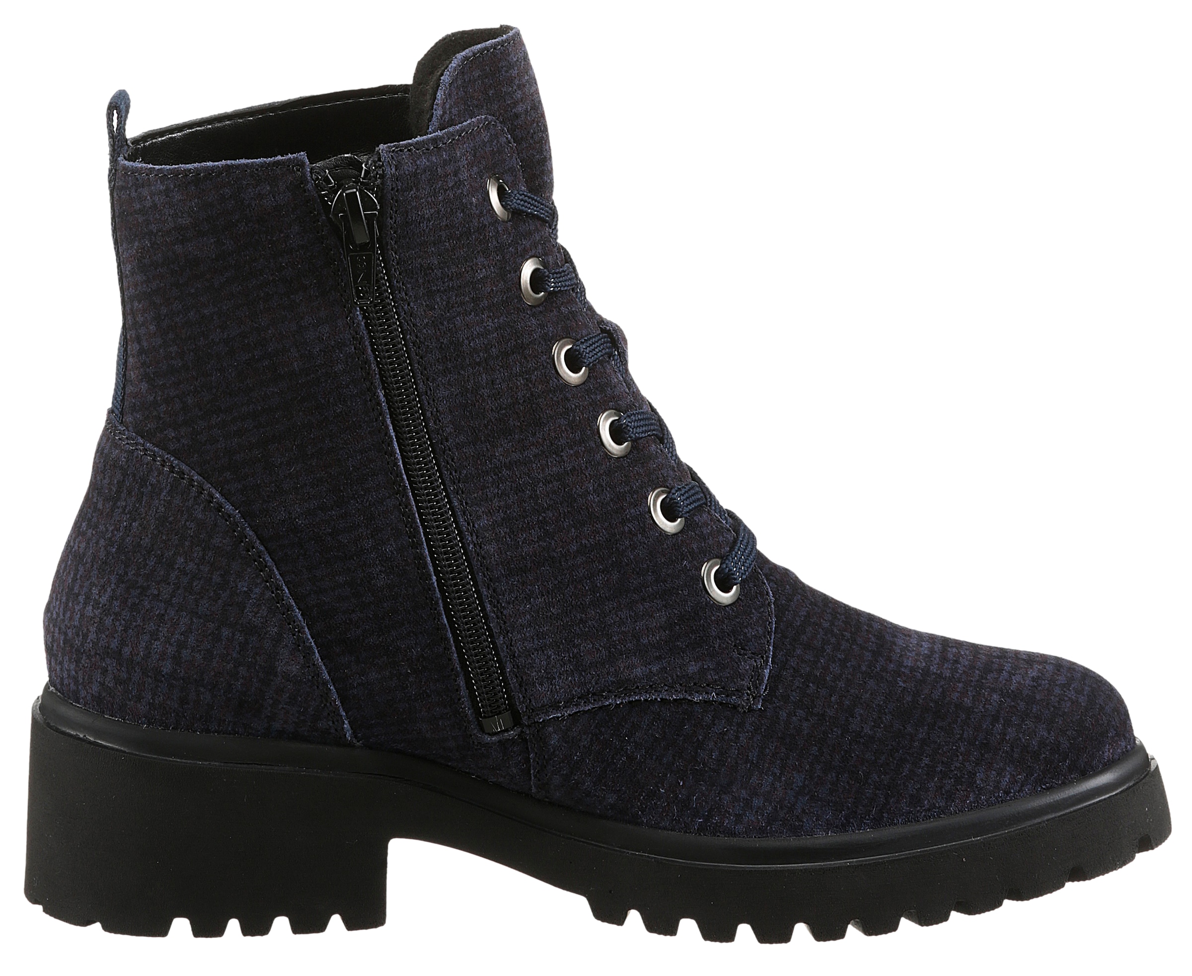 Waldläufer Schnürstiefelette »H-LUISE«  Schnürboots, Profilsohle, Blockabsatz, in Komfortweite H (= sehr weit)