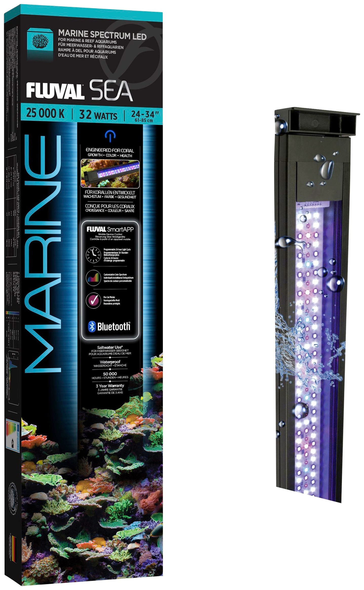 LED Aquariumleuchte „FS Marine 3.0 LED“, 61-85 cm schwarz