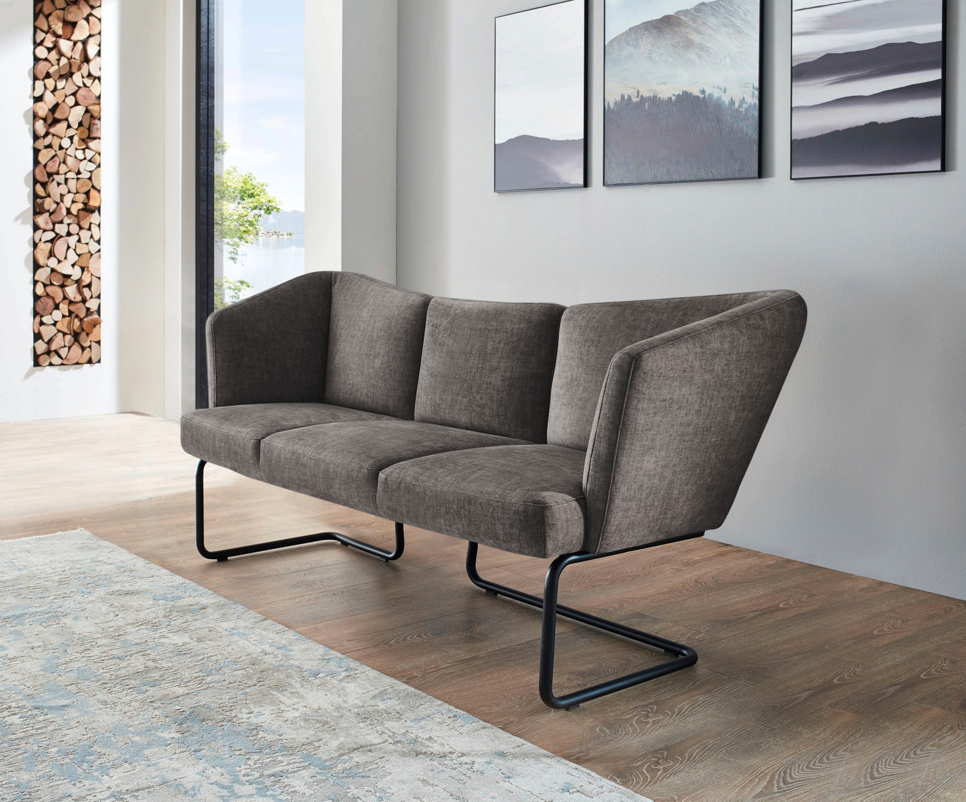 K+W Komfort & Wohnen Polsterbank "Mikkado Tube" in abgerundeter Form, Rundr günstig online kaufen