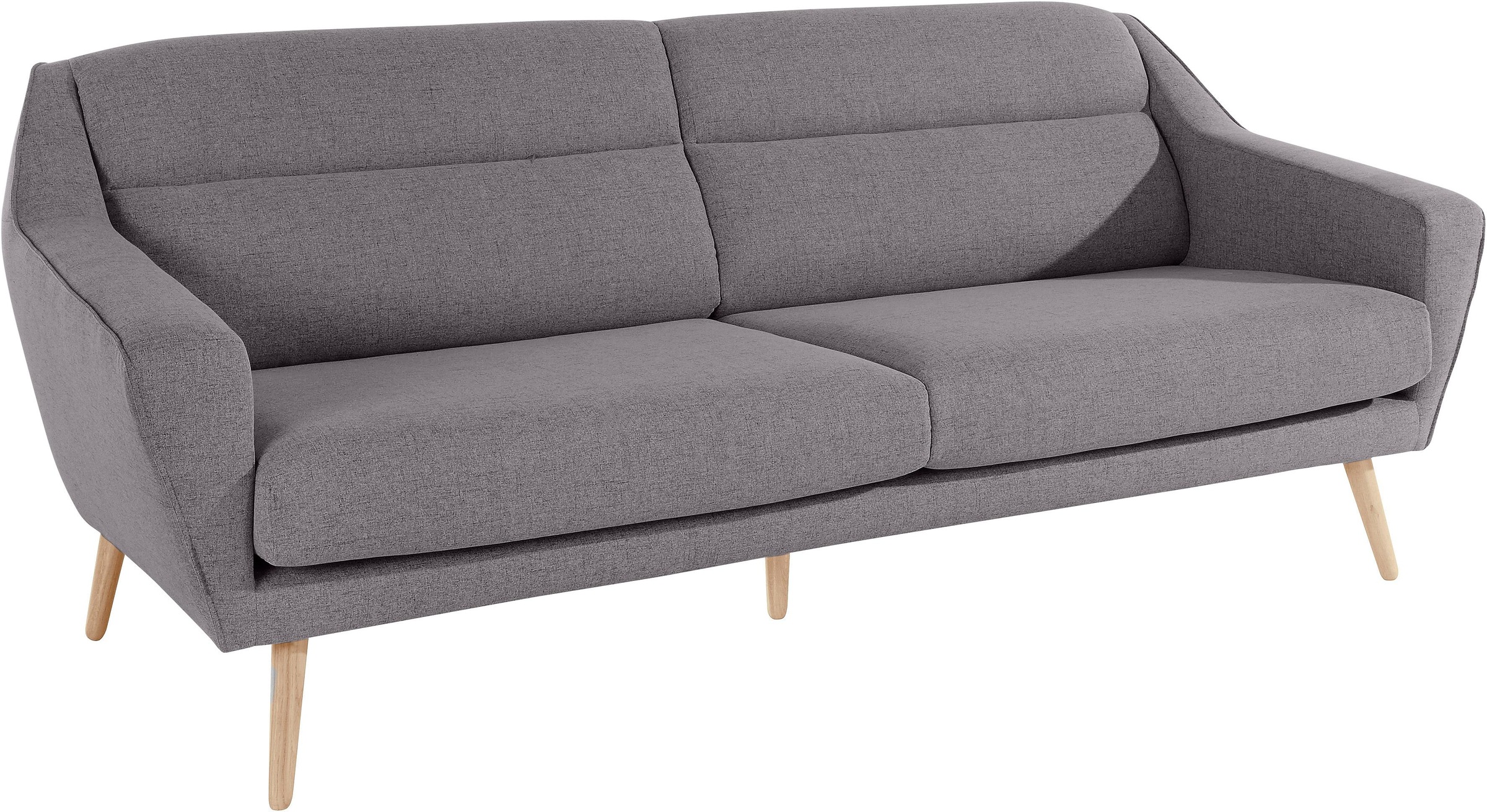 OTTO home 3-Sitzer "Bille" mit Naht im Rückenkissen und Eiche-Beinen, Desig günstig online kaufen