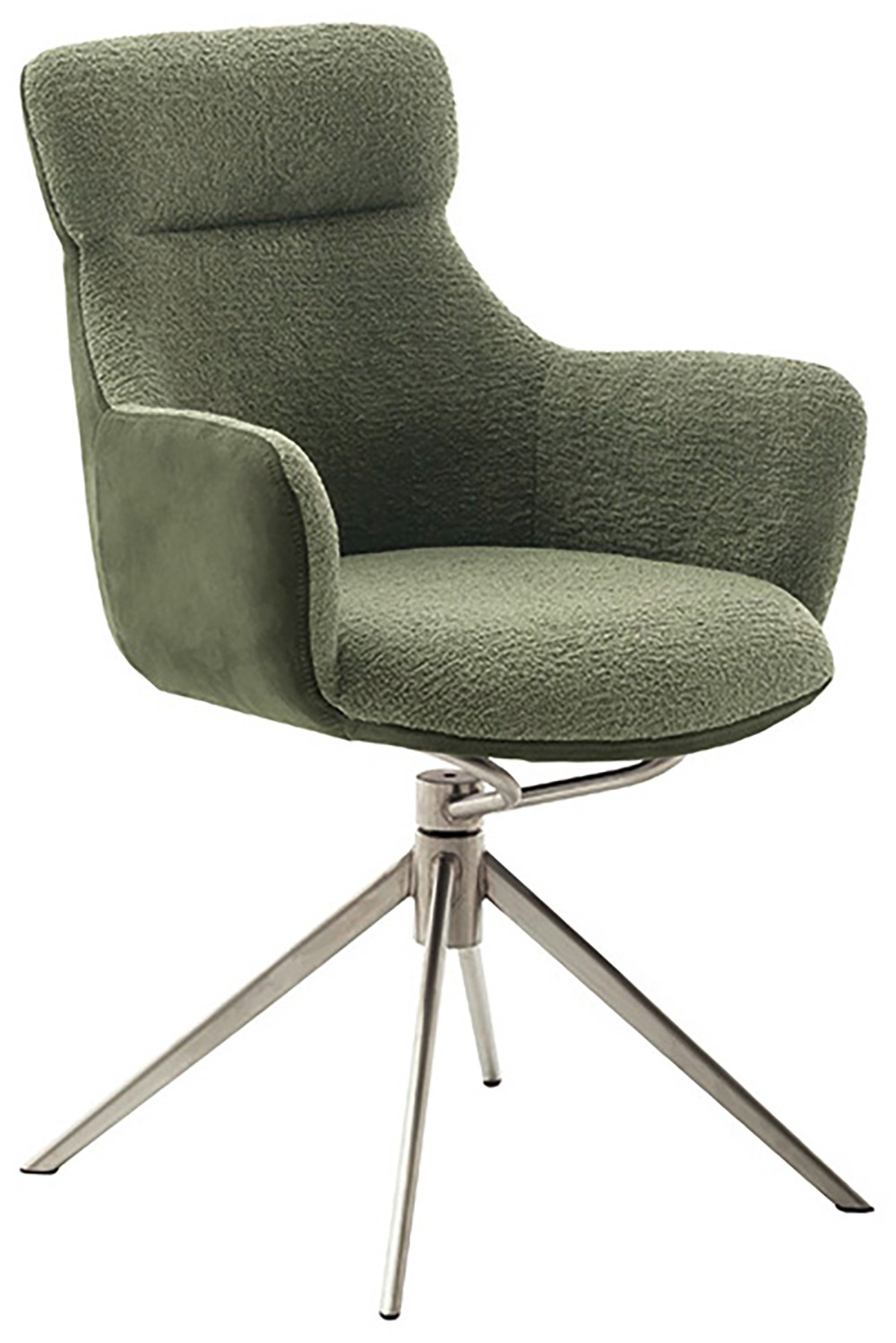 MCA furniture Esszimmerstuhl »PELION«, Feingewebe, (2er-Set), drehbar 360°, Dreh- & Schwingfunktion, Sitzhöhe ca. 50 cm