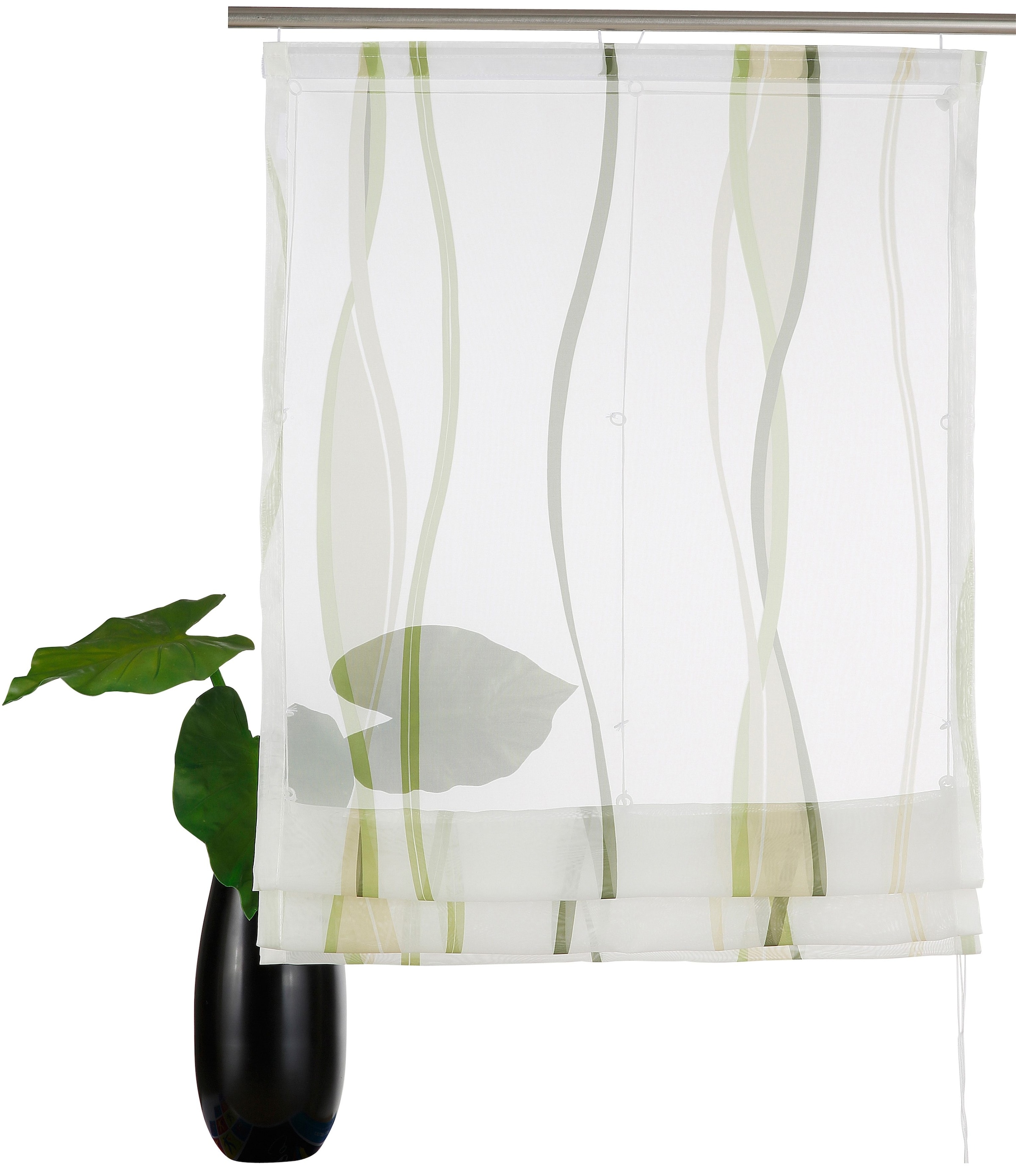 und bestellen mit home my schnell Transparent, Polyester, Voile, Klettschiene, bequem Wellen Raffrollo »Dimona«,