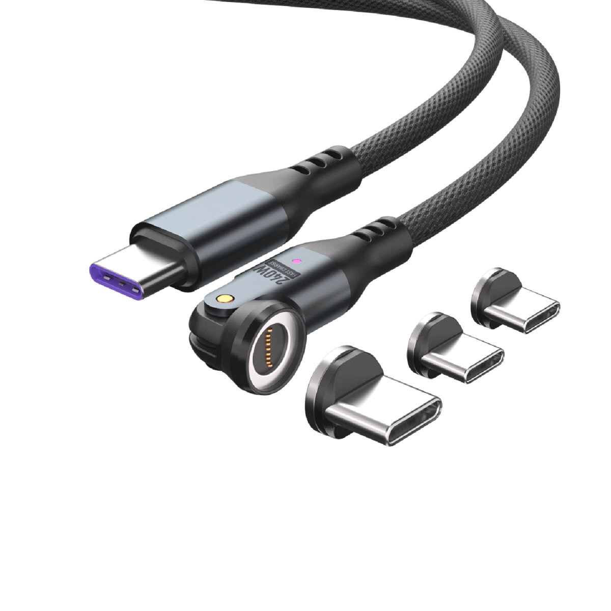 4smarts USB-Kabel »USB-C 540° Magnetkabel-Set GravityCord 240W« USB Typ C 180 cm