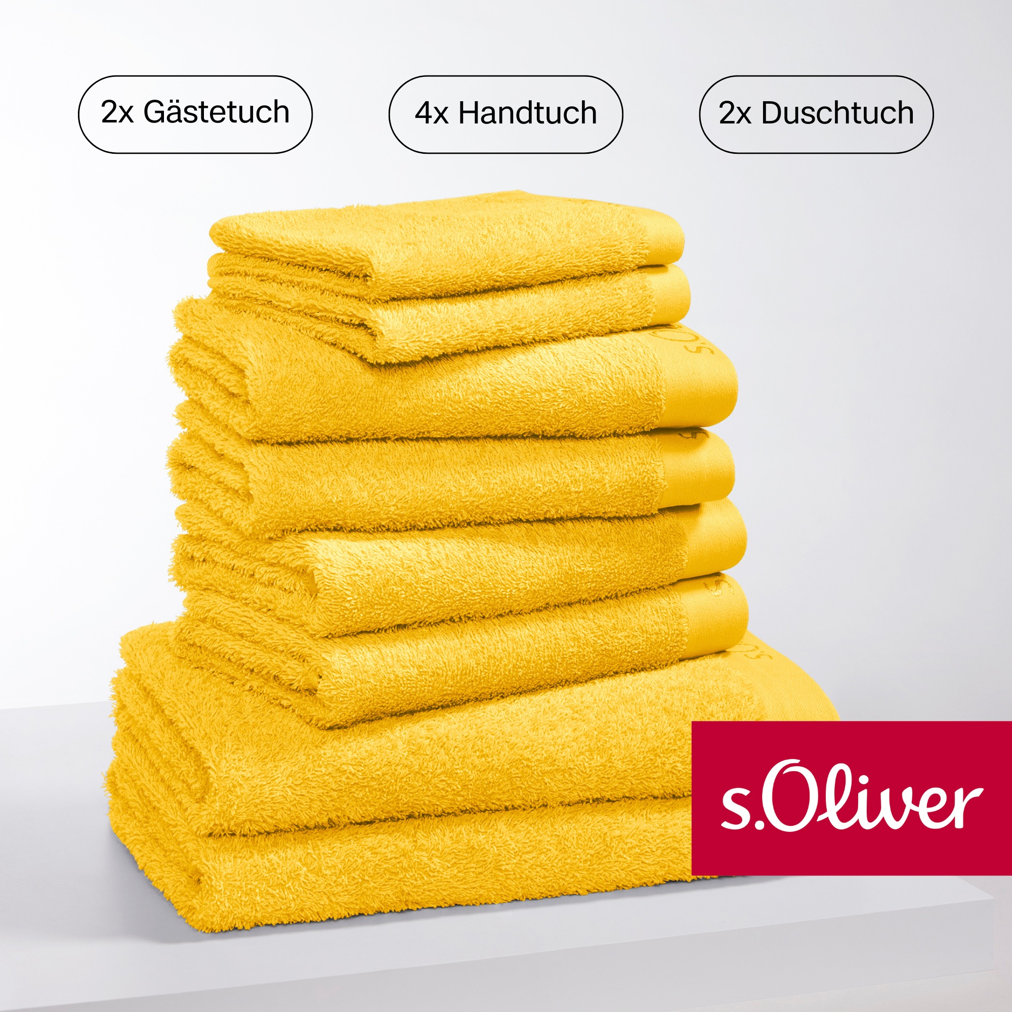 s.Oliver Handtuch Set »s.Oliver, Premium Qualität, 600 gr/m²«, (Set, 8 St., günstig online kaufen