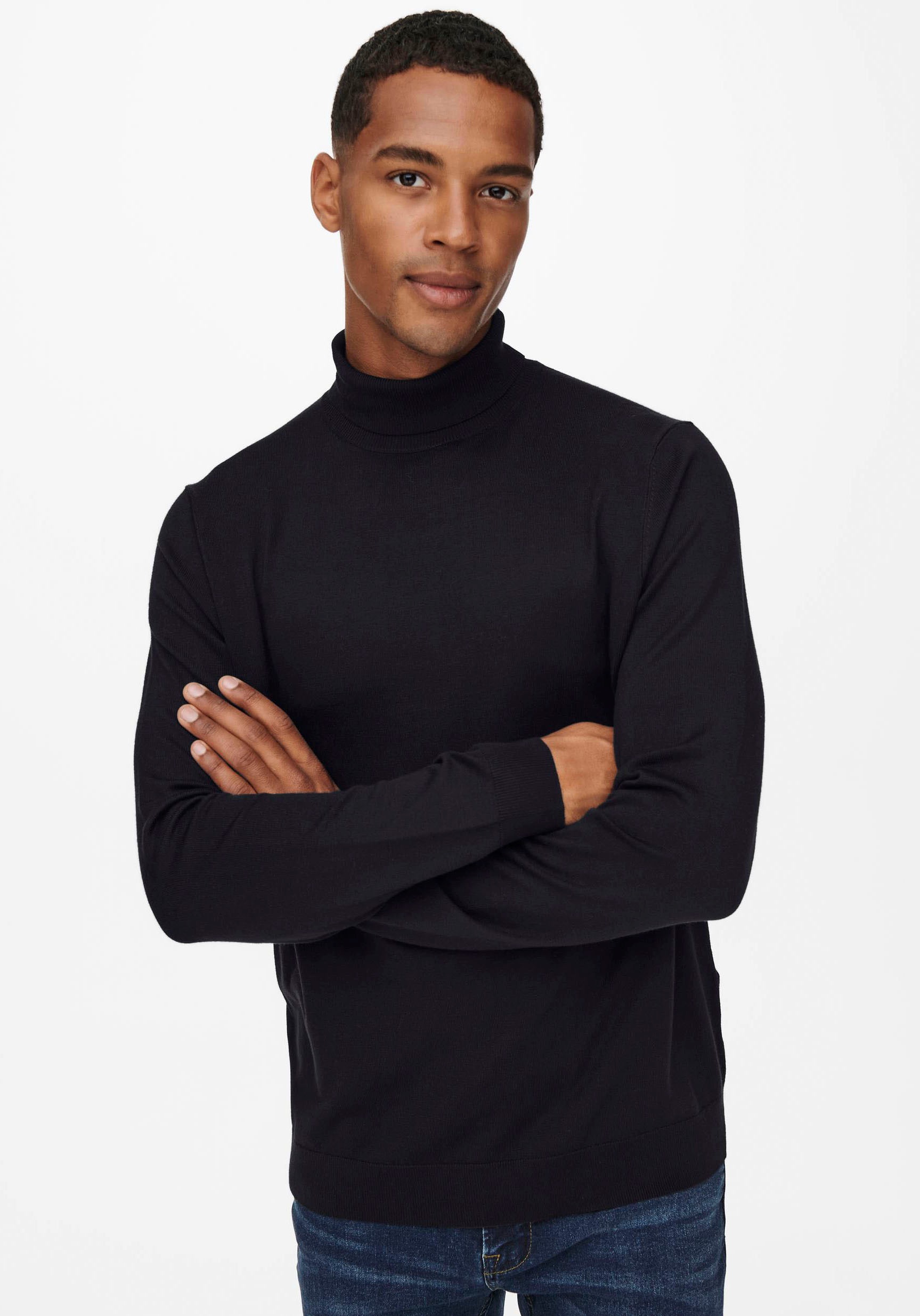 ONLY & SONS Rollkragenpullover »ONSWYLER LIFE REG ROLL NECK KNIT NOOS«
