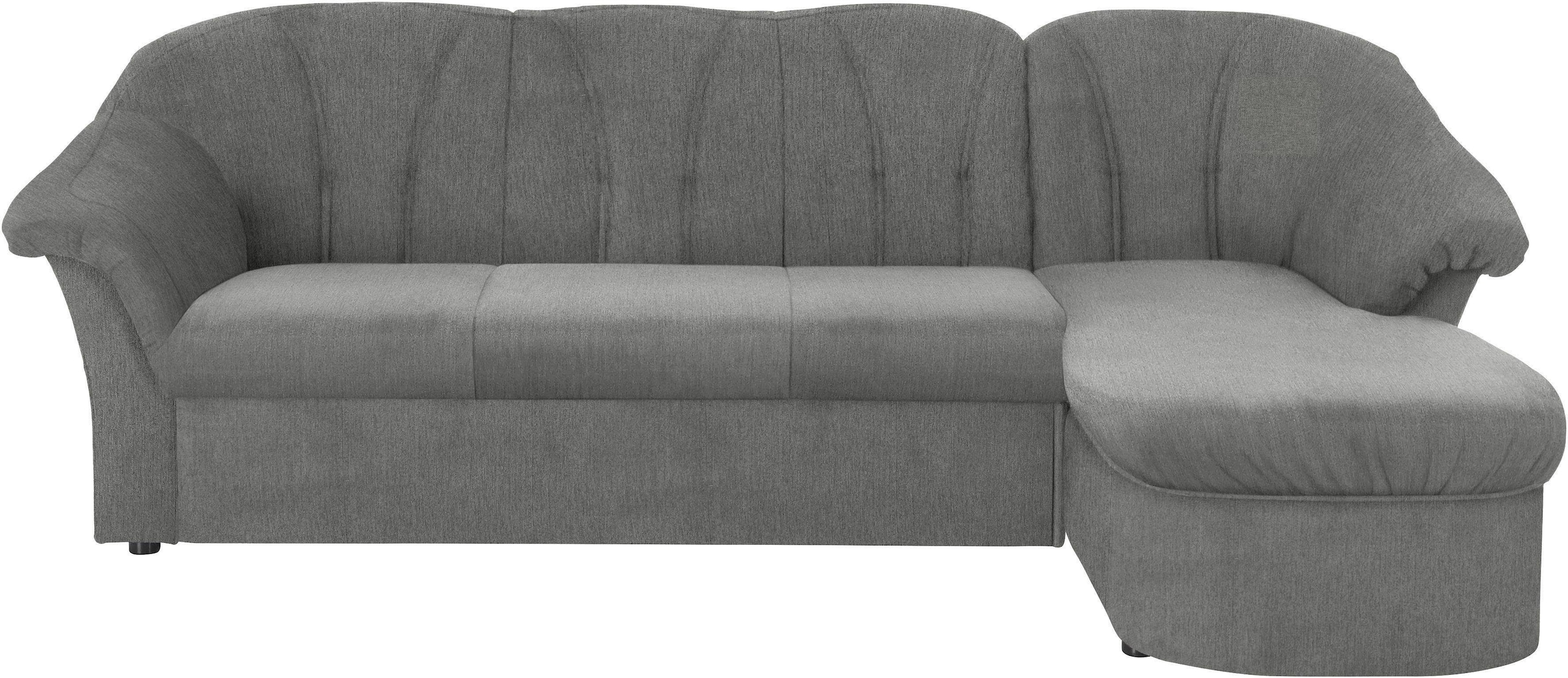 DOMO collection Ecksofa »Pegnitz, elegante Rückensteppung, kompakte Stellmaße 238/141cm, L-Form«, wahlweise mit Bettfunktion