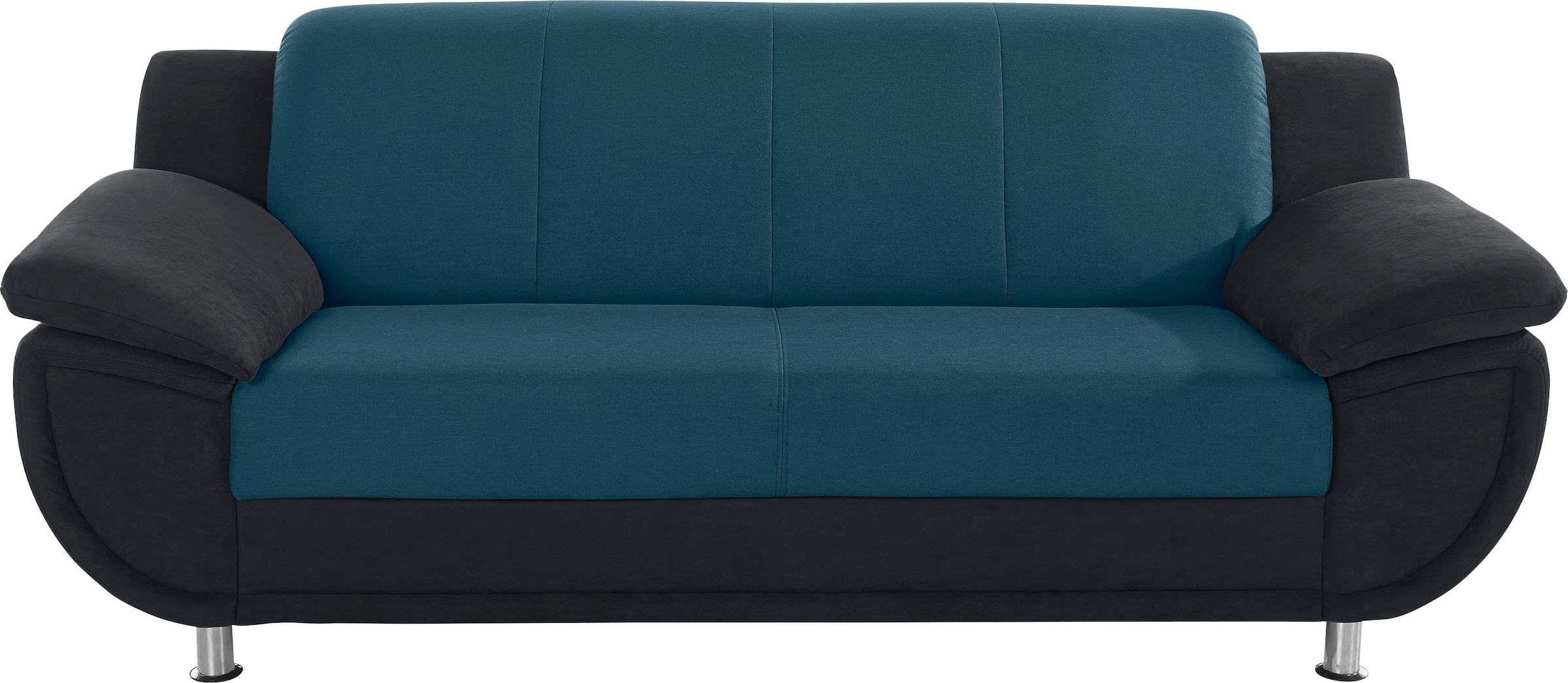 TRENDMANUFAKTUR 3-Sitzer »Rondo 3, zeitlos und modern, bequem, Materialmix« wahlweise mit Federkern, extrabreite Armlehnen zum Relaxen