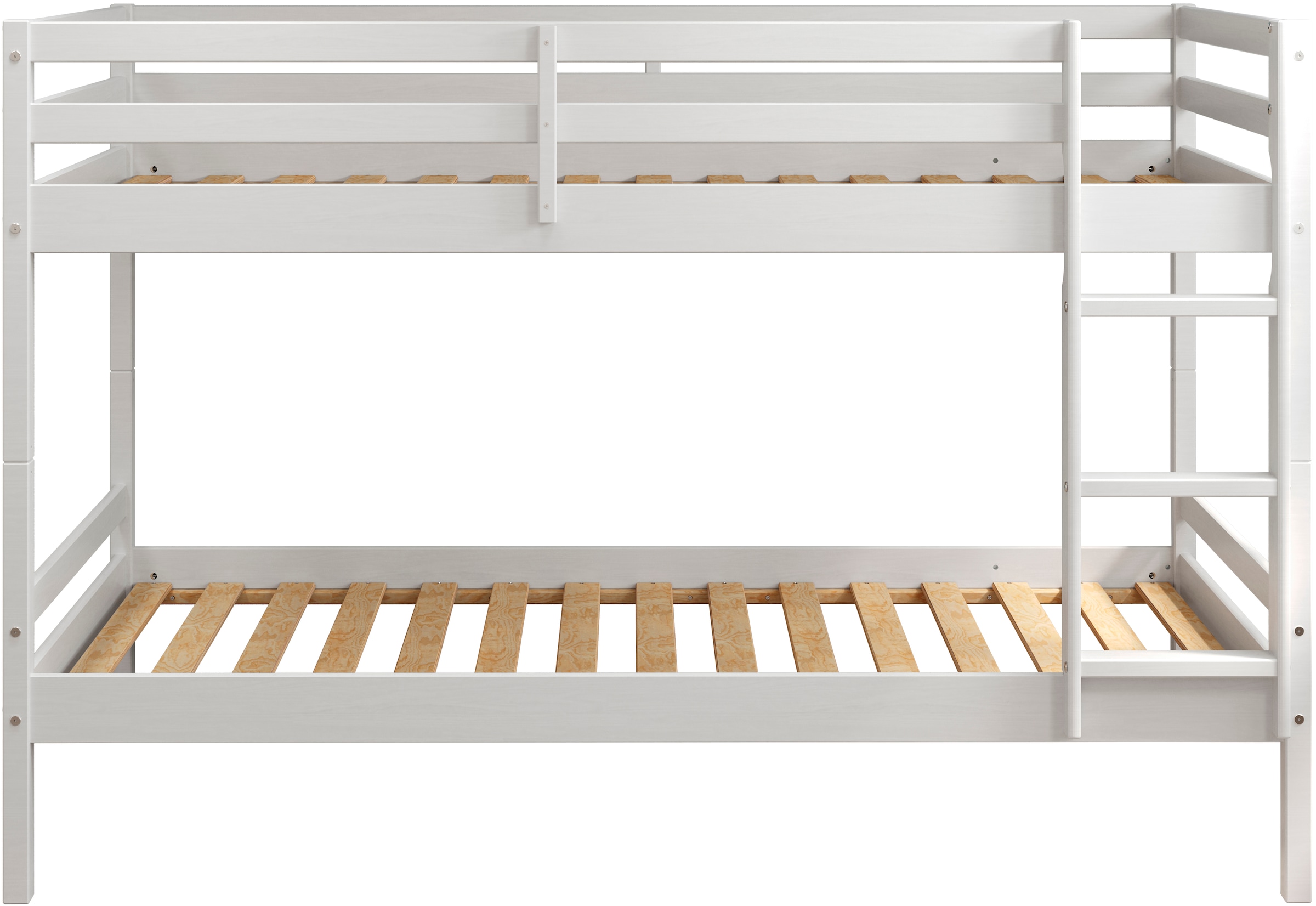 Lüttenhütt Etagenbett »Mora Bett Kinderbett Leiterbett Stockbett Holzbett Bestseller«, (1 St.), Teilbares Etagenbett aus Massivholz - (B/T/H): 100/208/140 cm Hochbett