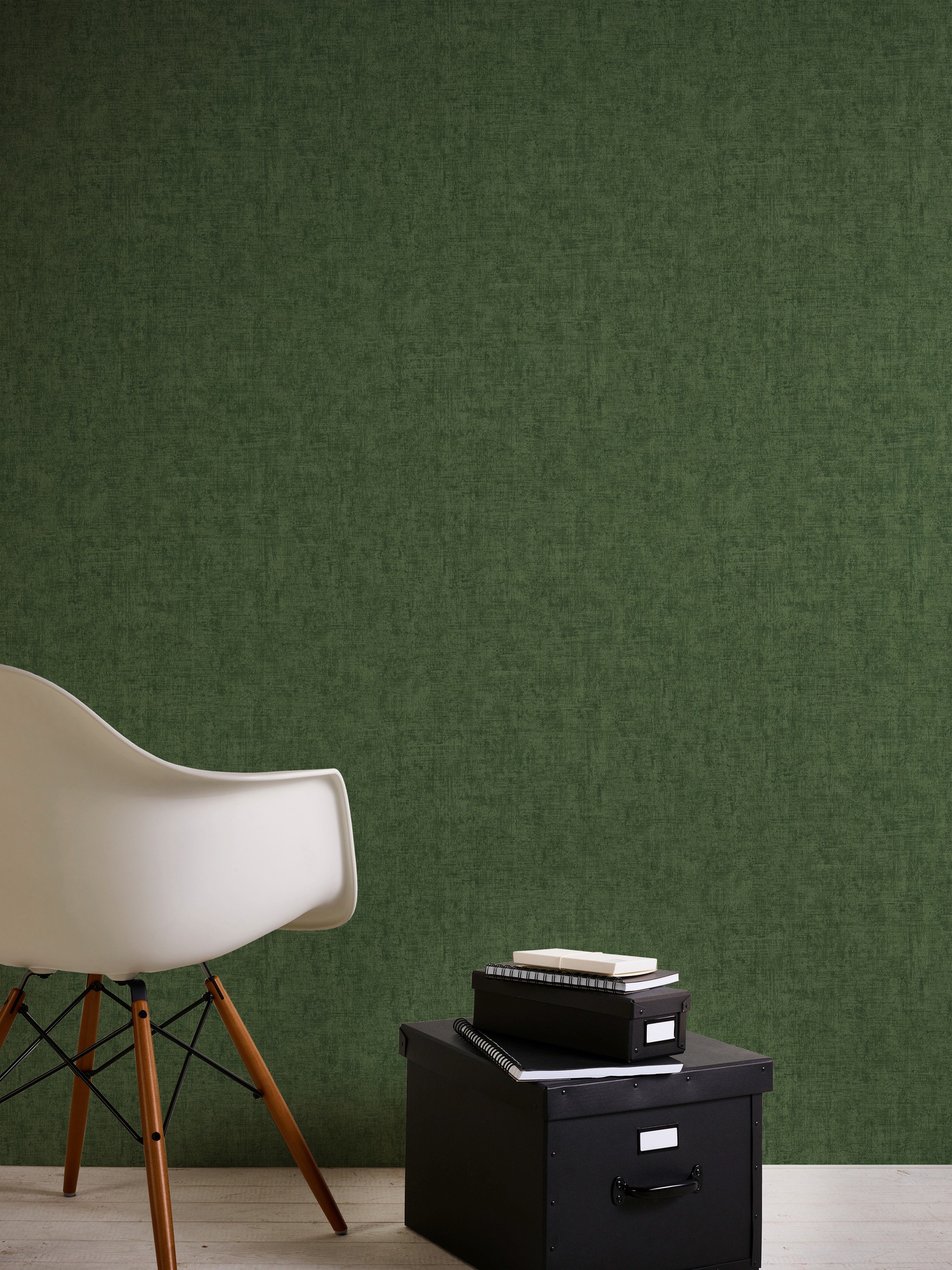 A.S. Création Vliestapete »Greenery Uni in Vintage Optik«, uni-einfarbig-unifarben, Uni Tapete einfarbig Tapeten Wohnzimmer Schlafzimmer Küche modern Büro
