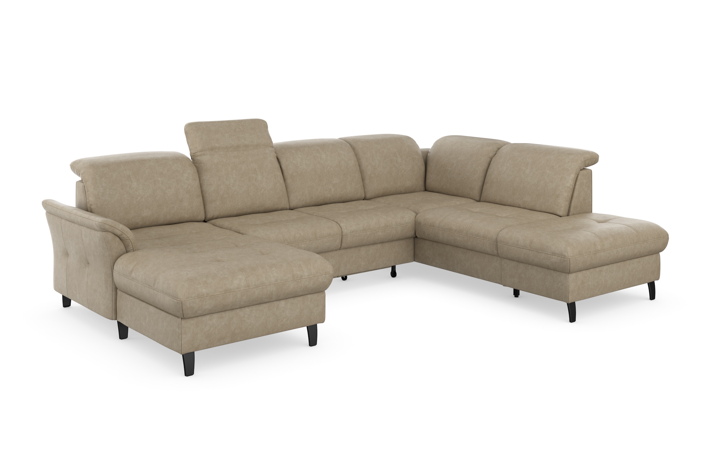 sit&more Wohnlandschaft »Maggiore U-Form«, wahlweise mit Kopfteilverstellung, Bettfunktion und Stauraum