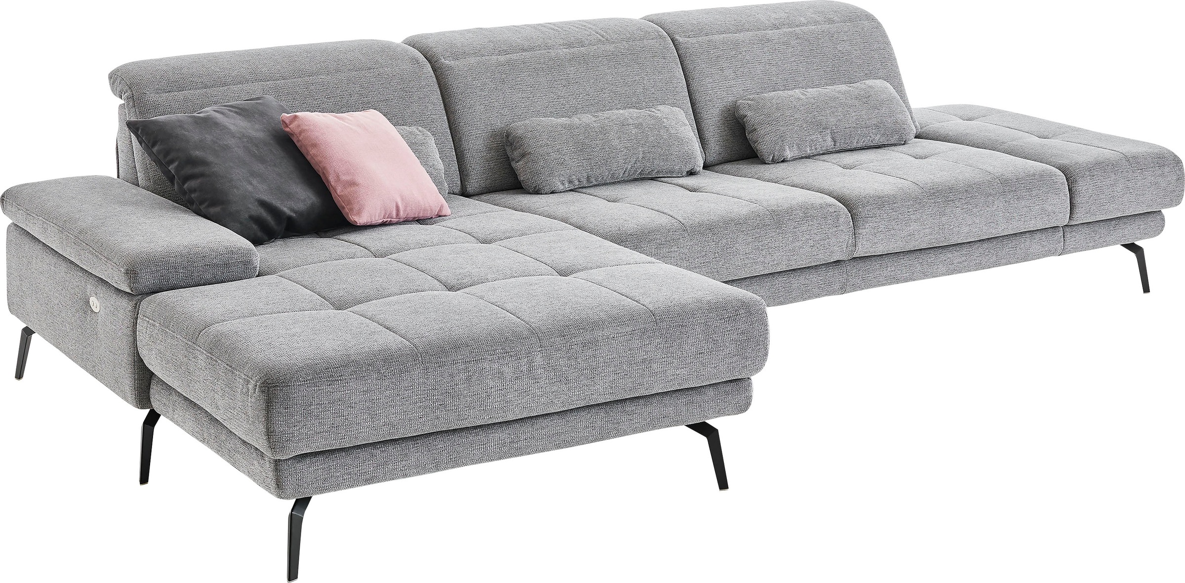 Die PlanBar Ecksofa »MP-IN20126 L-Form«, mit Kopfteilverstellung, optional Sitztiefen- & Armteilverstellung