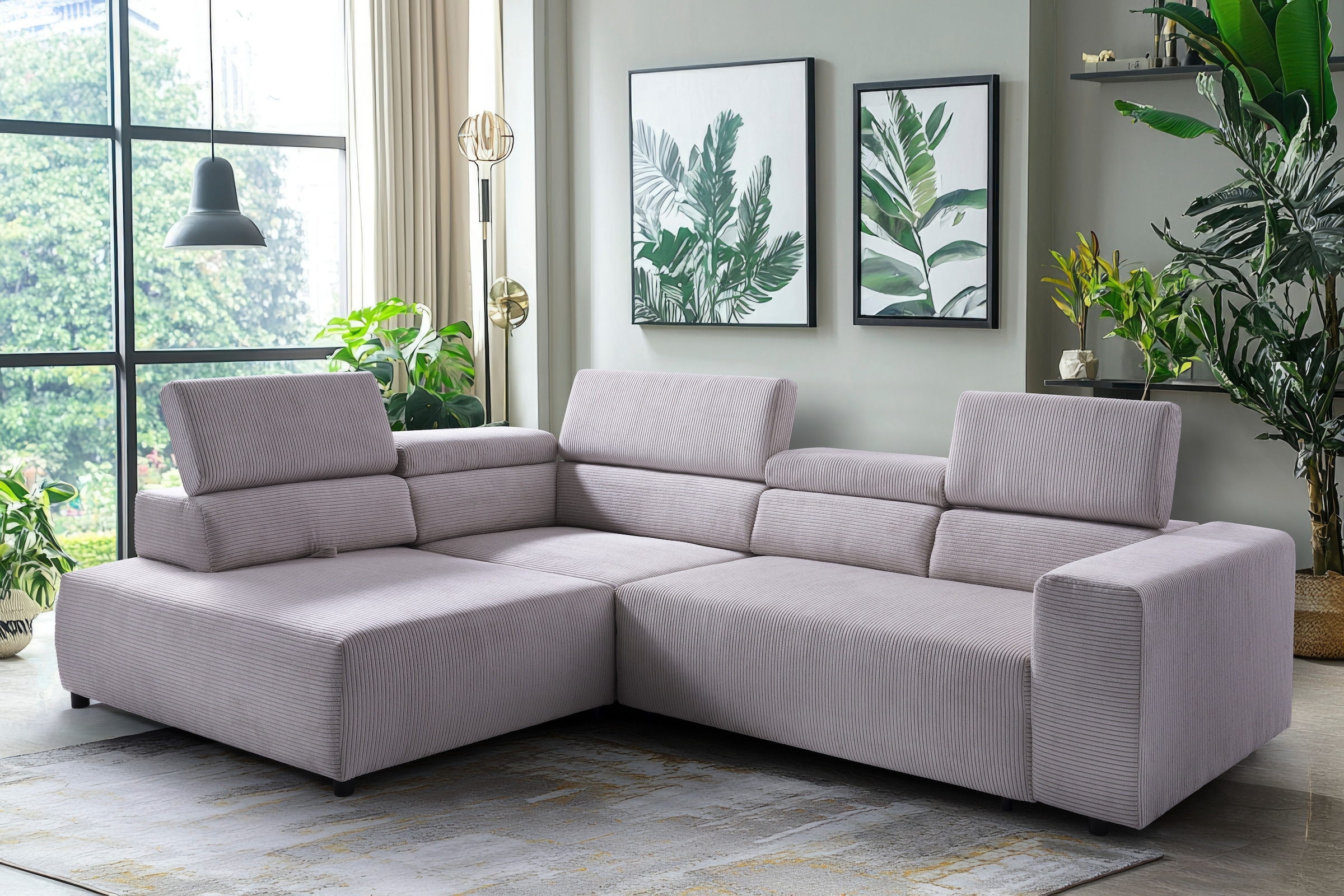 exxpo - sofa fashion Ecksofa »VITTORIO«, inkl. Kopfteil- und Sitztiefenvers günstig online kaufen
